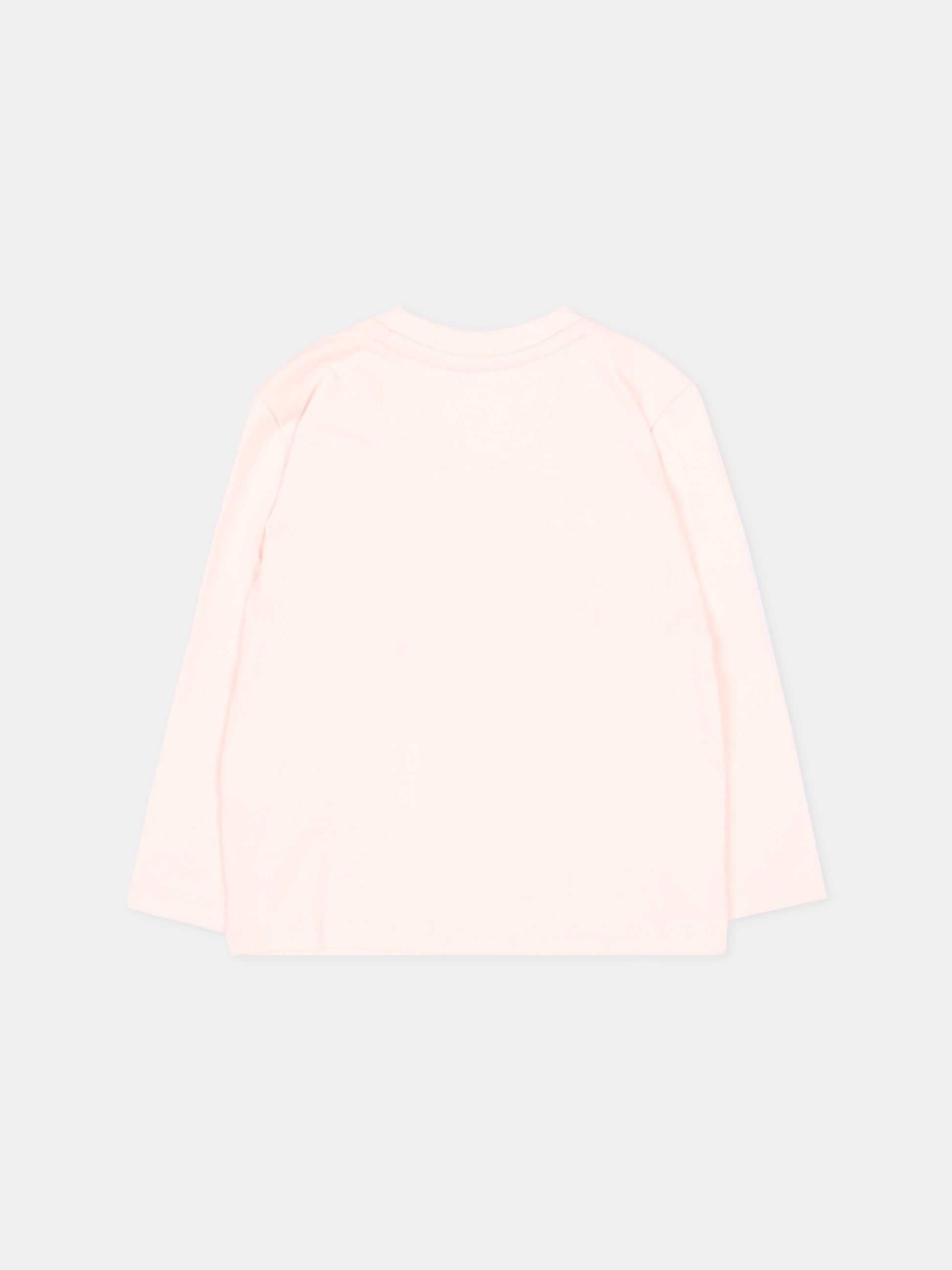 T-Shirt rosa per neonata con logo,Calvin Klein Kids,LV1CKTJA49 T0R