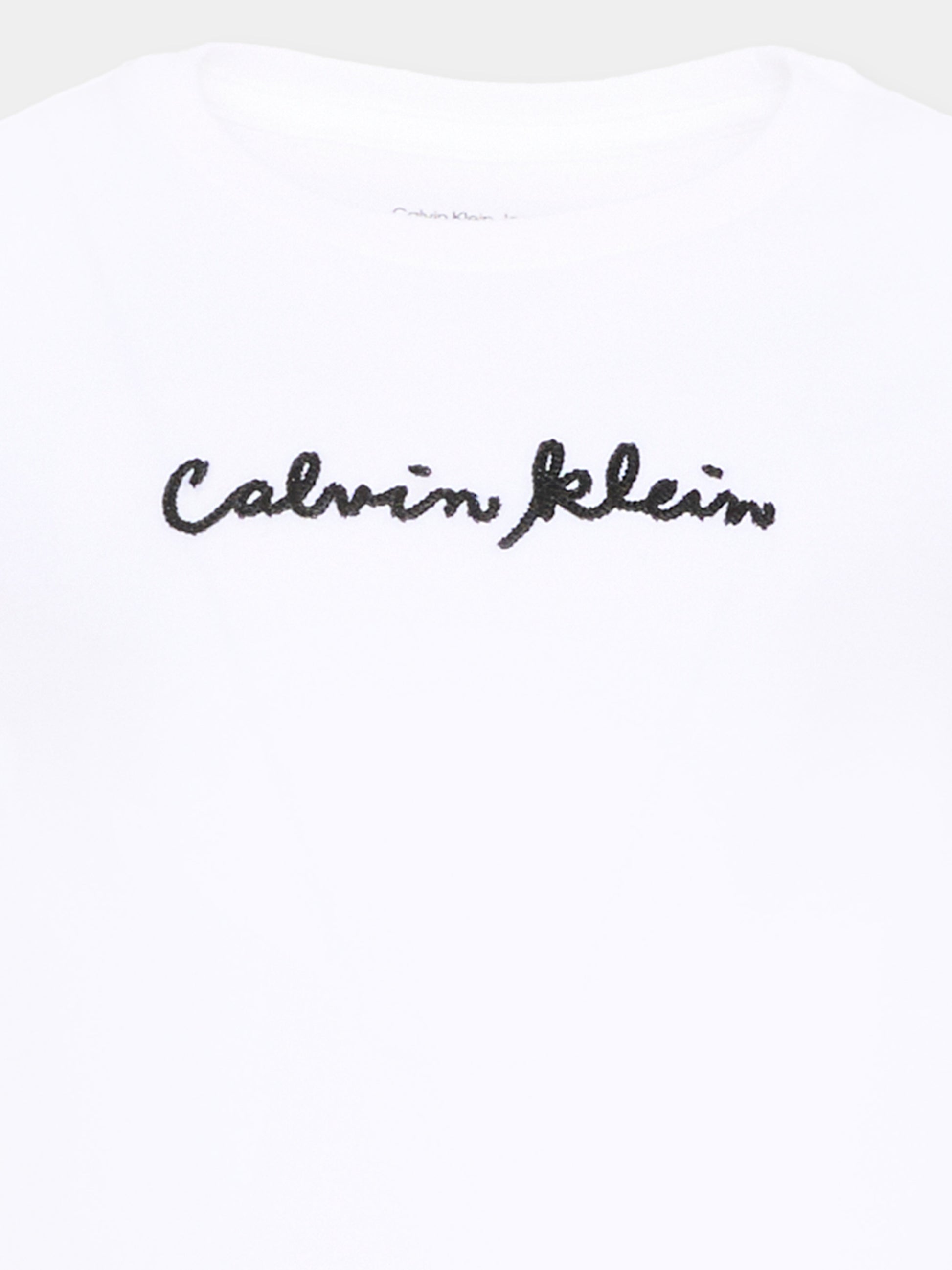 T-shirt a manica corta bianca logo,Calvin Klein Kids,LVCKTJA31G YAF