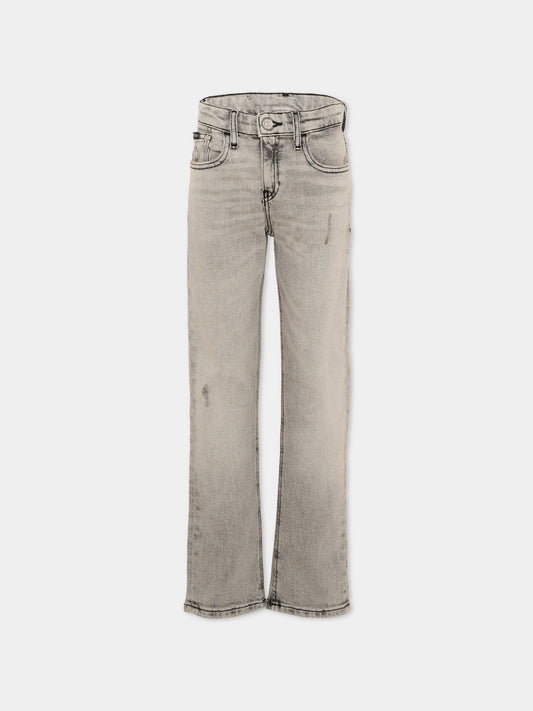 Jeans grigio per bambino monogram CK,Calvin Klein Kids,LVCKTJC18B 1BY