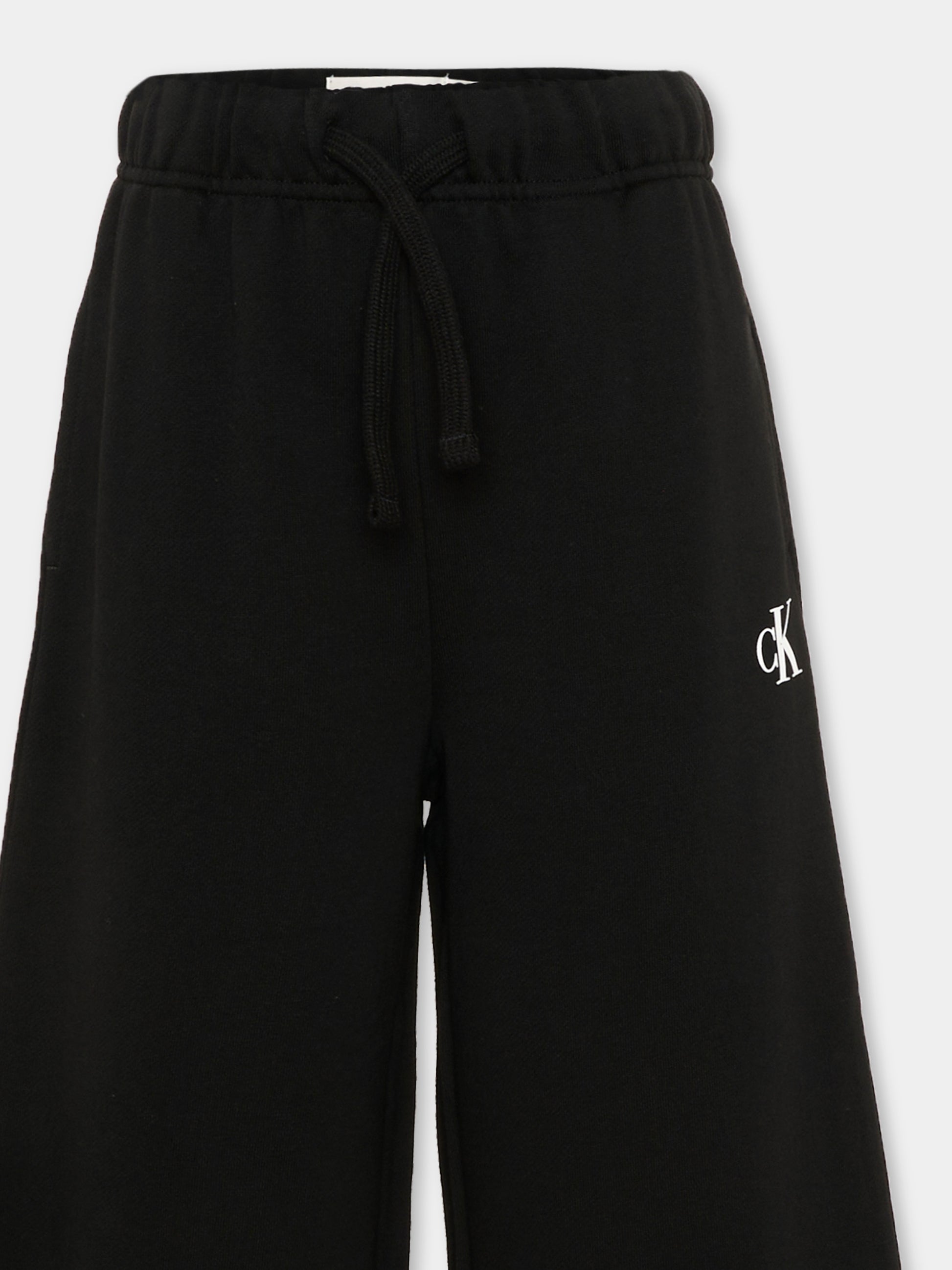 Pantaloni sportivi nero per bambina con logo,Calvin Klein Kids,LVCKTJC38G BEH