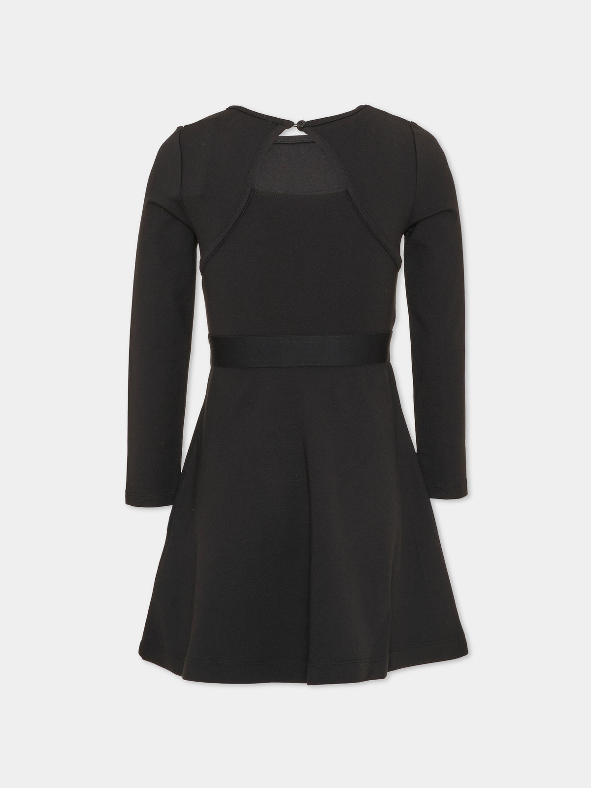 Vestito a manica lunga nero per bambina,Calvin Klein Kids,LVCKTJH14G BEH