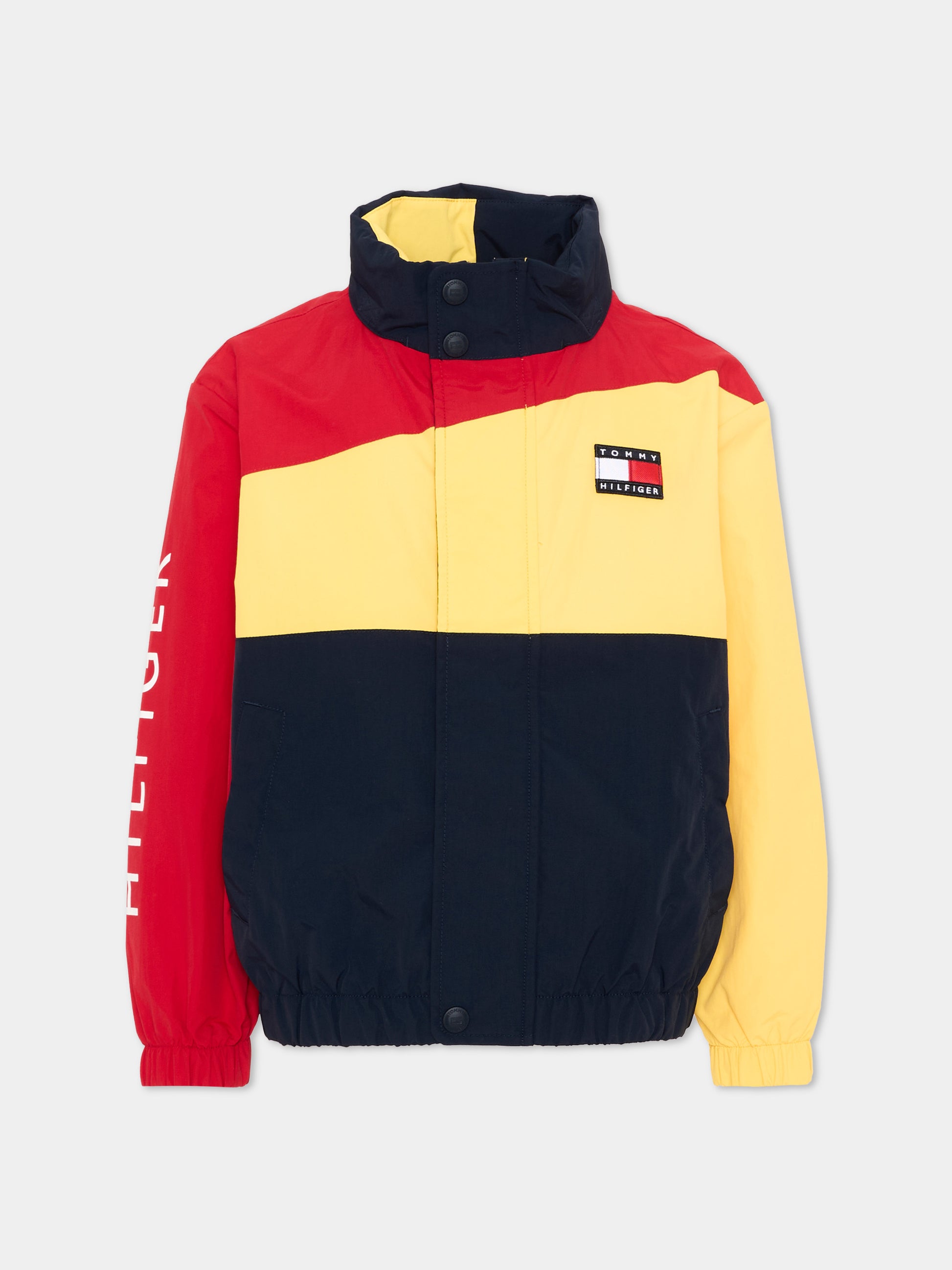 Bomber multicolor per bambino con logo,Tommy Hilfiger Junior,KB0KB10456 C1G