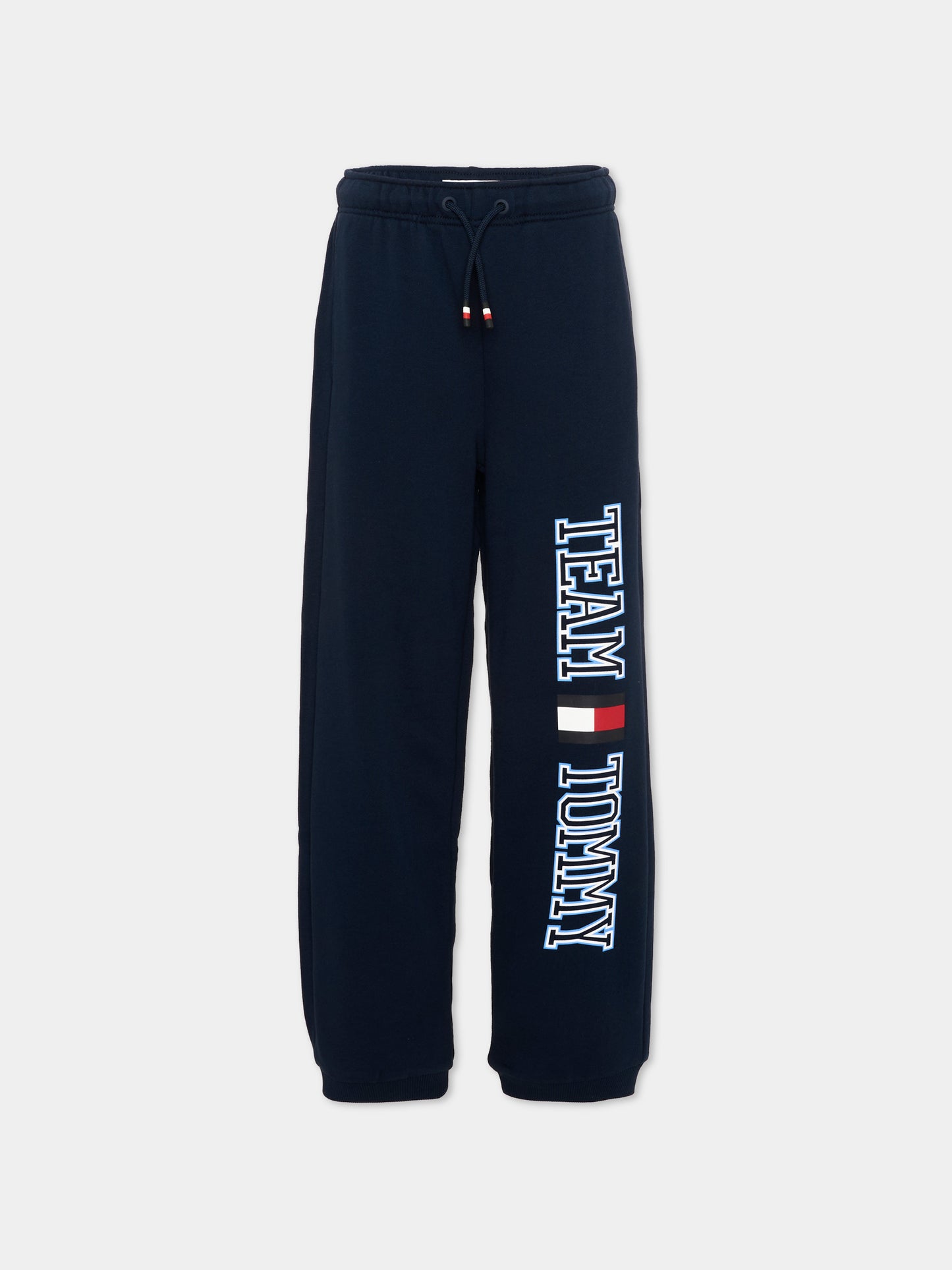 Pantaloni sportivi blu per bambino con logo,Tommy Hilfiger Junior,KB0KB10497 C1G