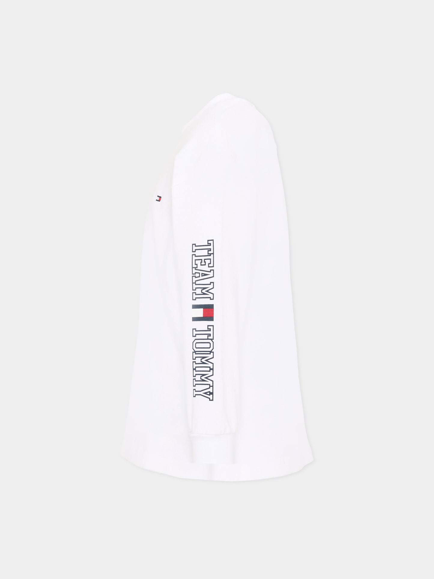 T-shirt bianca per bambino con logo,Tommy Hilfiger Junior,KB0KB10512 YBR