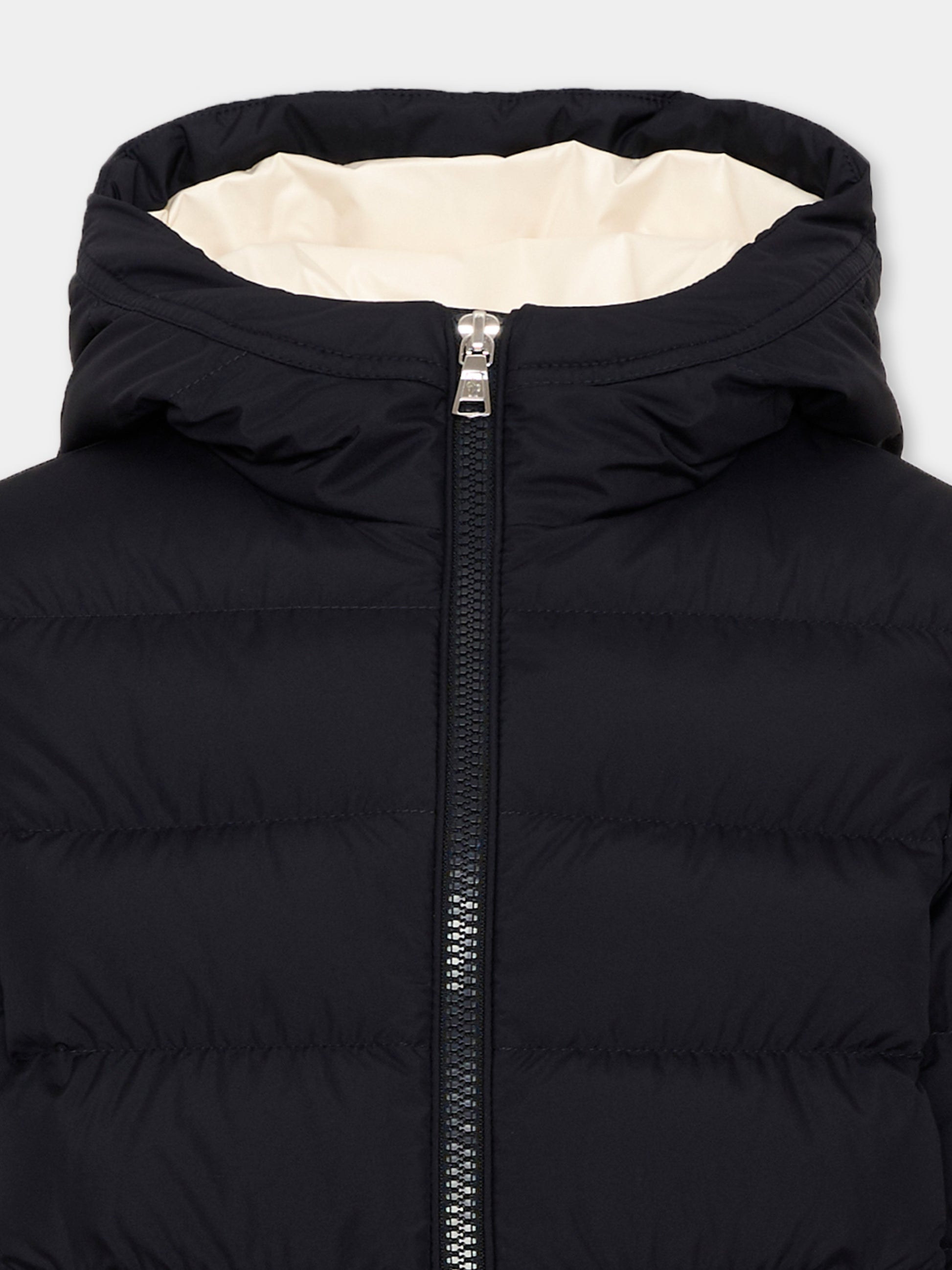 Piumino blu Brannock per bambino con logo,Moncler Kids,L2954 1A00021 597YW 778