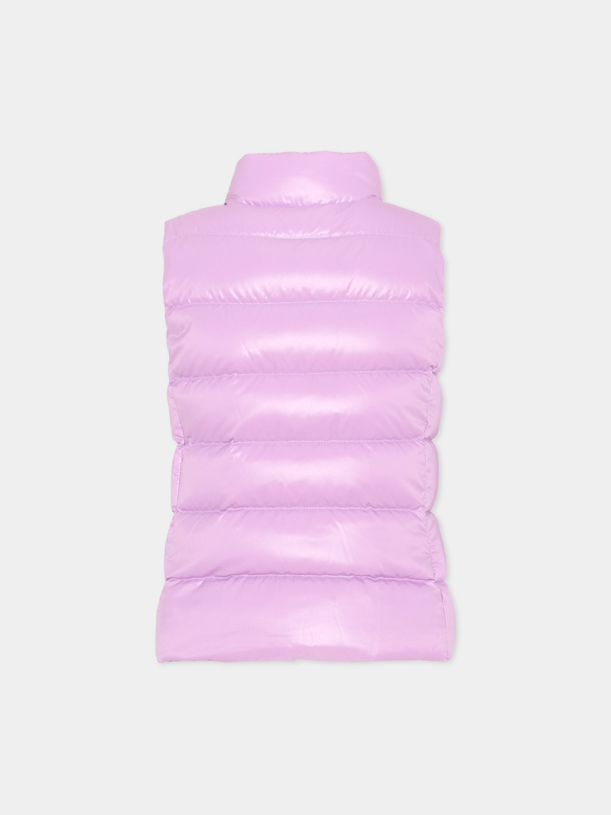 Gilet lilla Ghany per bambina con logo,Moncler Kids,L2954 1A52810 68950 602