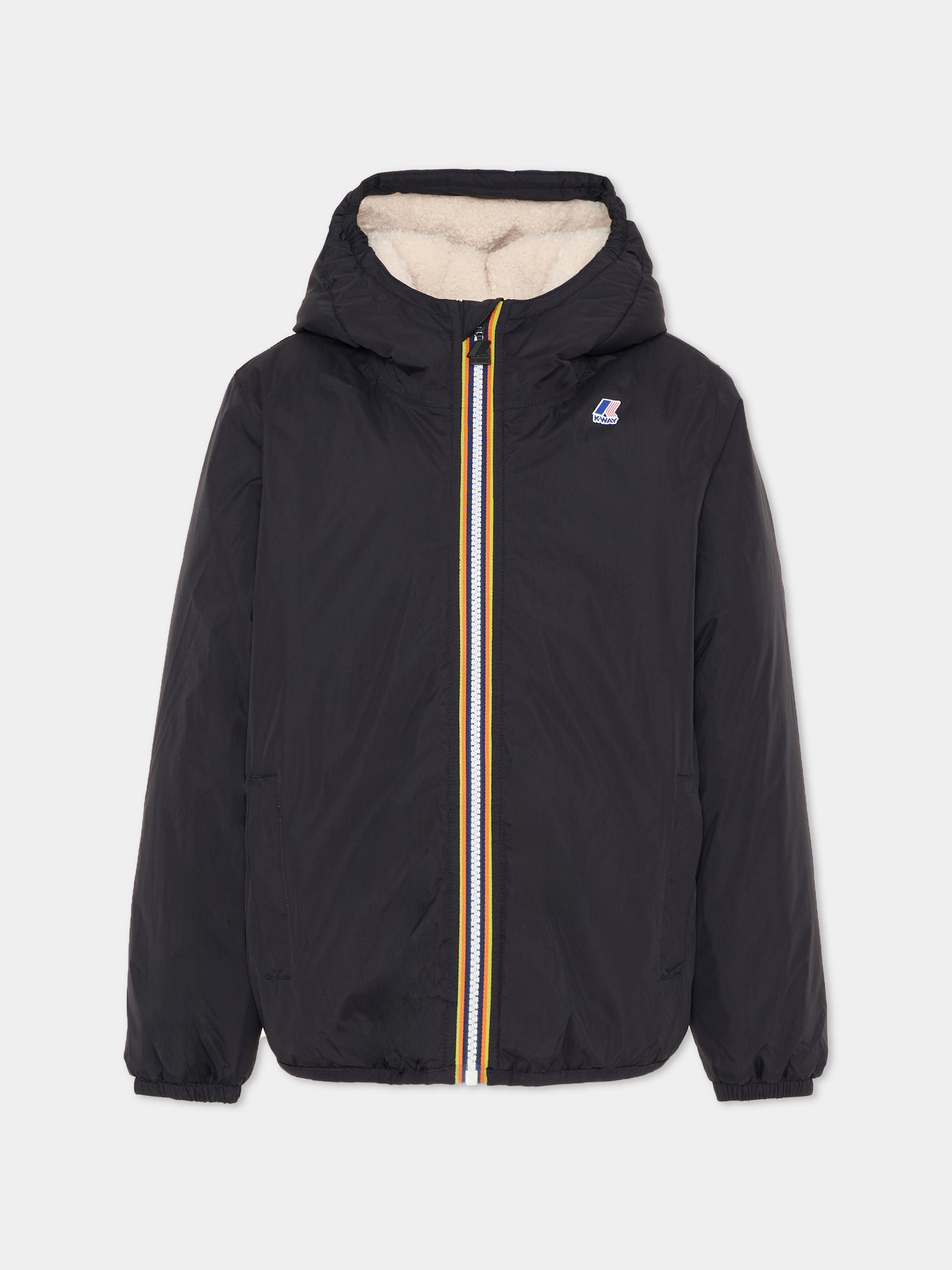 Giubbotto nero Claudine Orsetto per bambini con logo,K-way,K7142TW USY