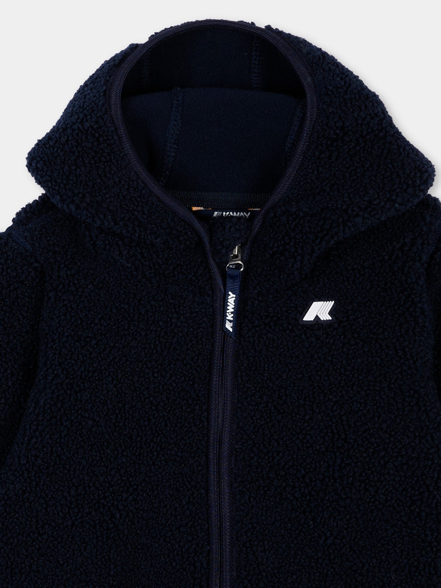 Ecopelliccia blu Janne Polar per neonati con logo,K-way,K41478W K89