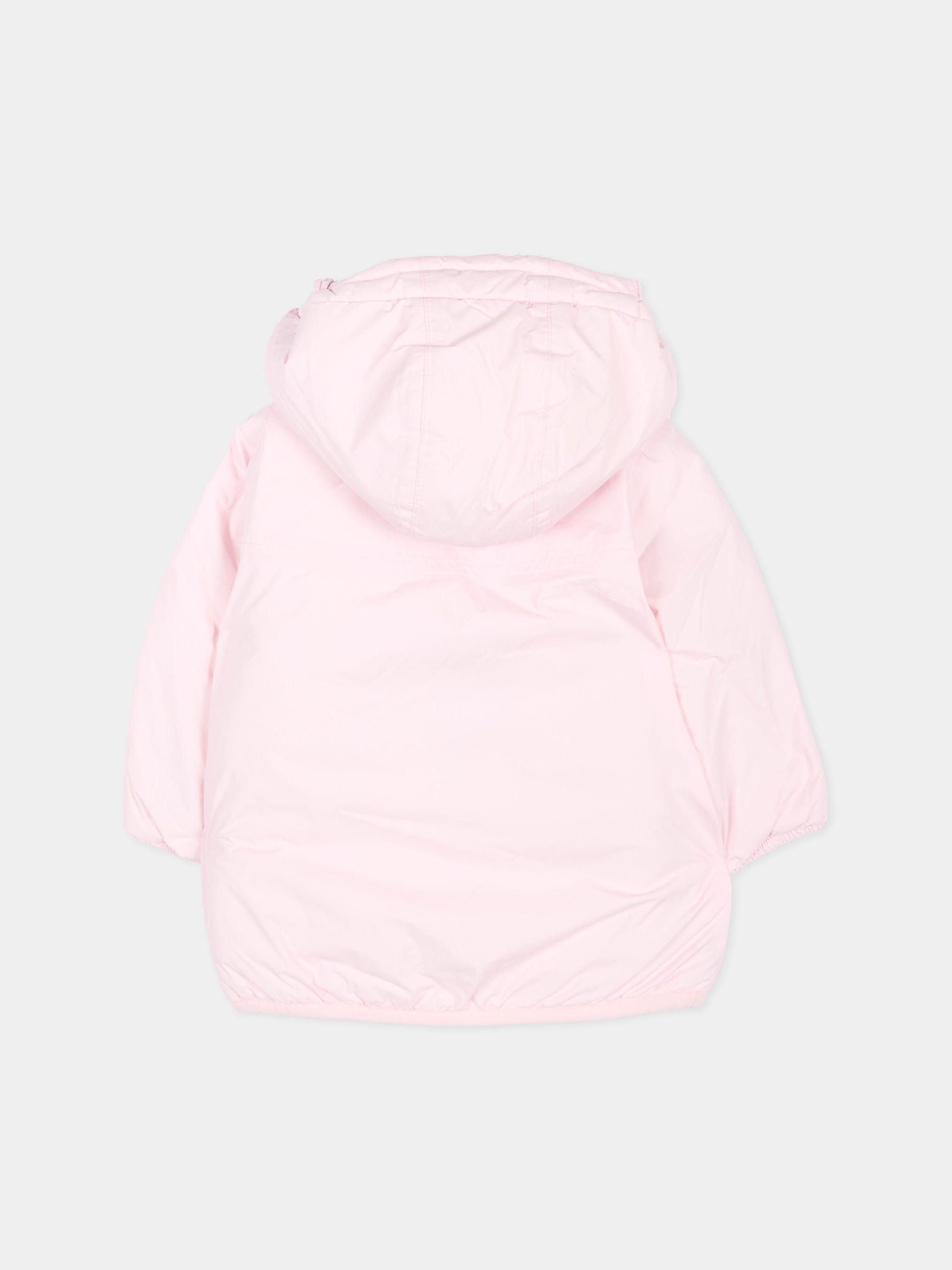 Piumino rosa Claudine Orsetto per neonata con logo,K-way,K7142RW W4U