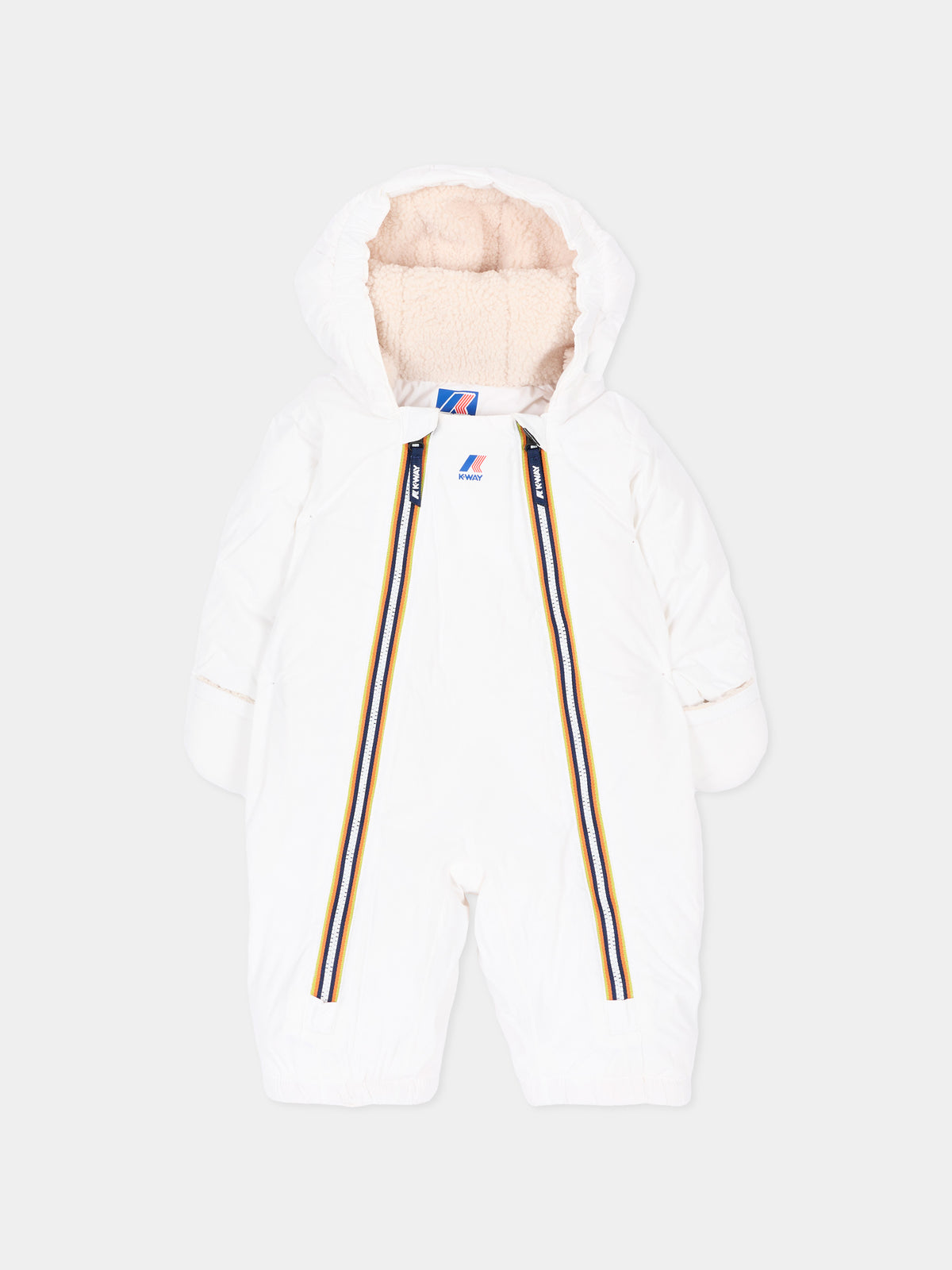 Piumino bianco Le Vrai 4.0 Snotty Orsetto per neonati con logo,K-way,K8134PW 490