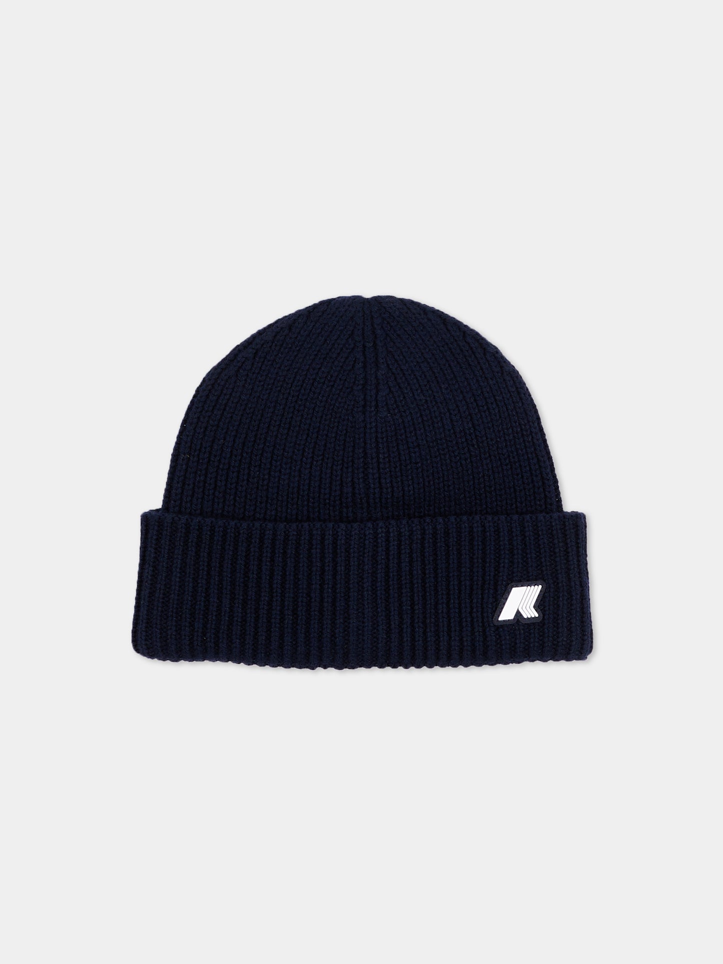 Berretto blu per neonati con logo,K-way,K1151RW K89