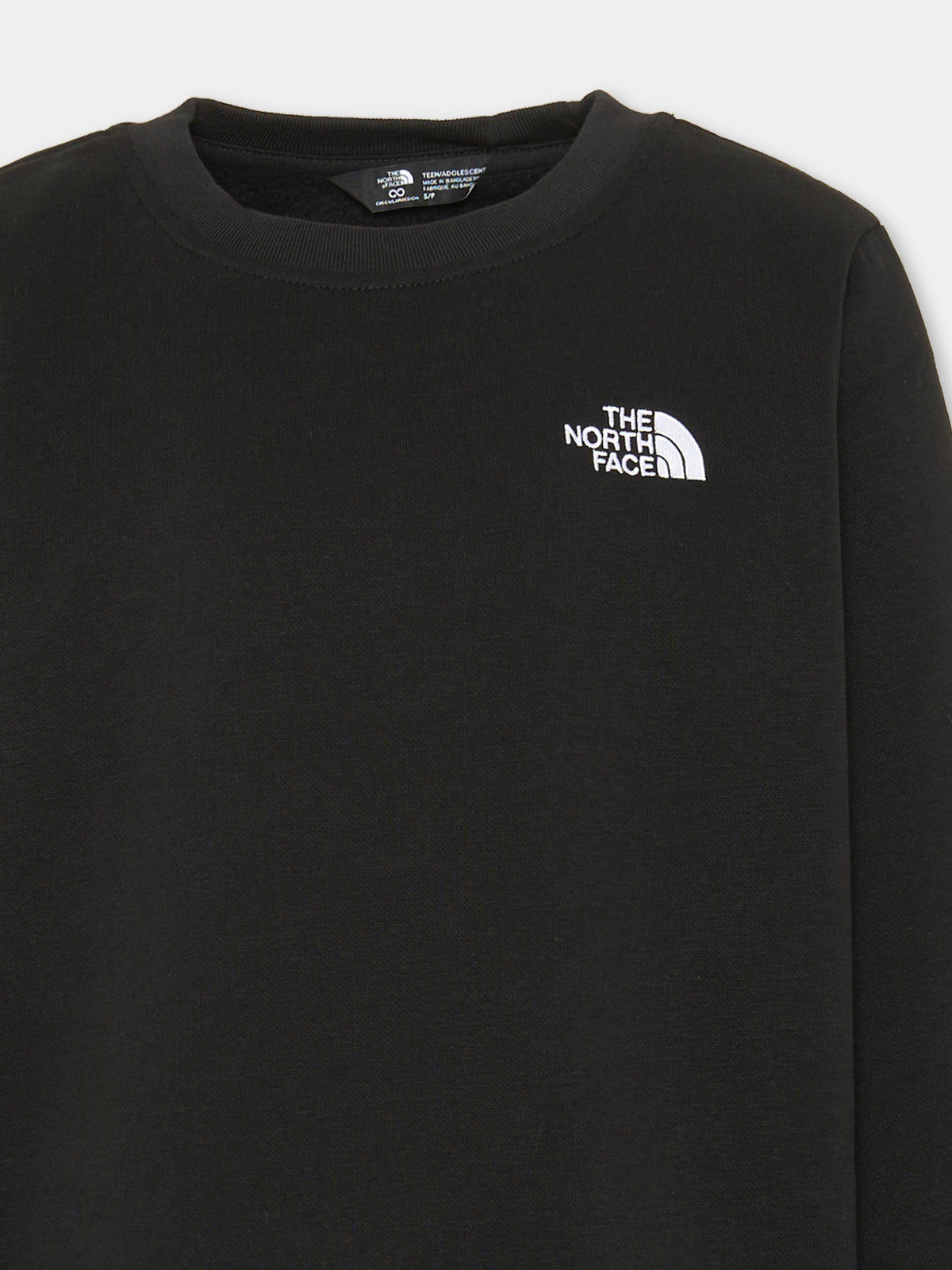 Felpa girocollo nera per bambini,The North Face Kids,NF0A8ESMJK31