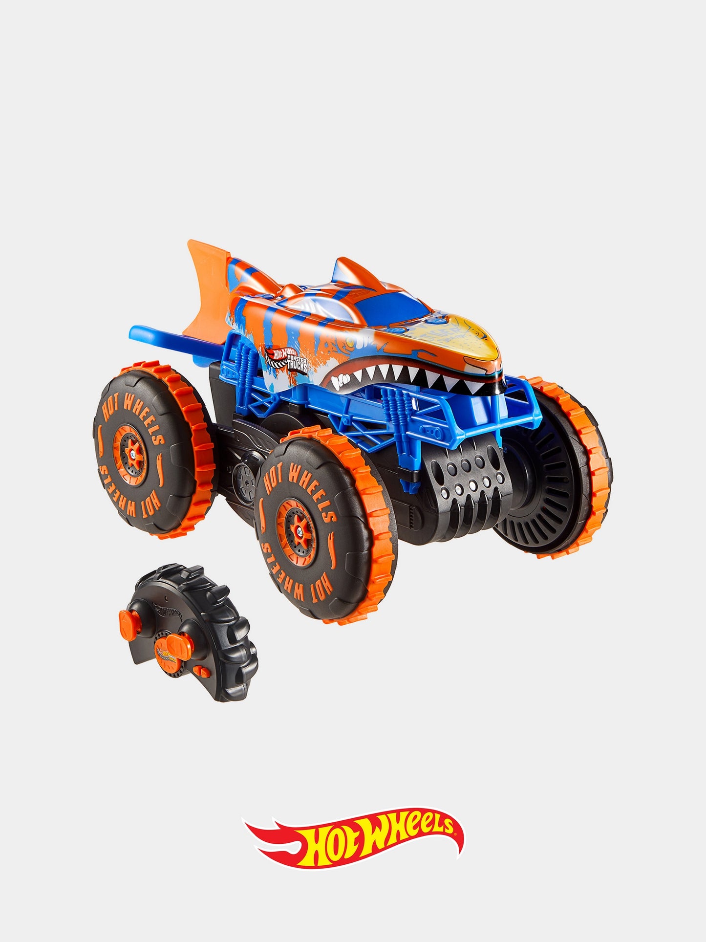 Monster Trucks Tiger Shark Super Scalatore RC per bambino,Hot Wheels,JFR39