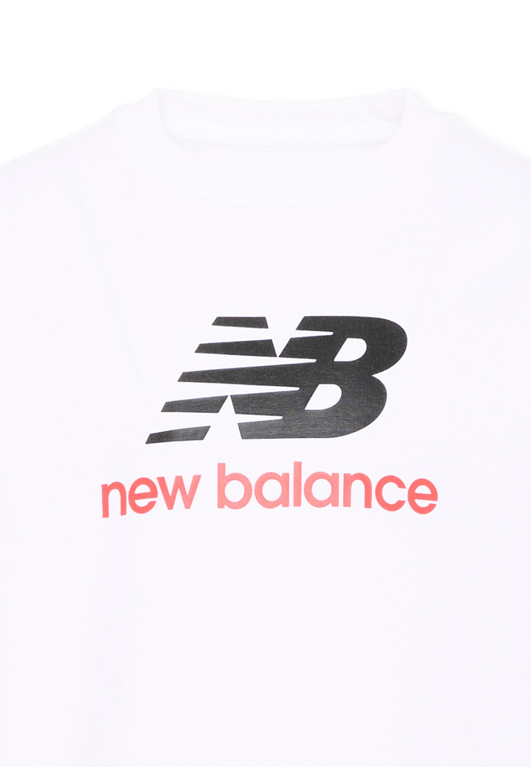 T-shirt bianca per bambino con logo,New Balance,LAKB0254 BWE