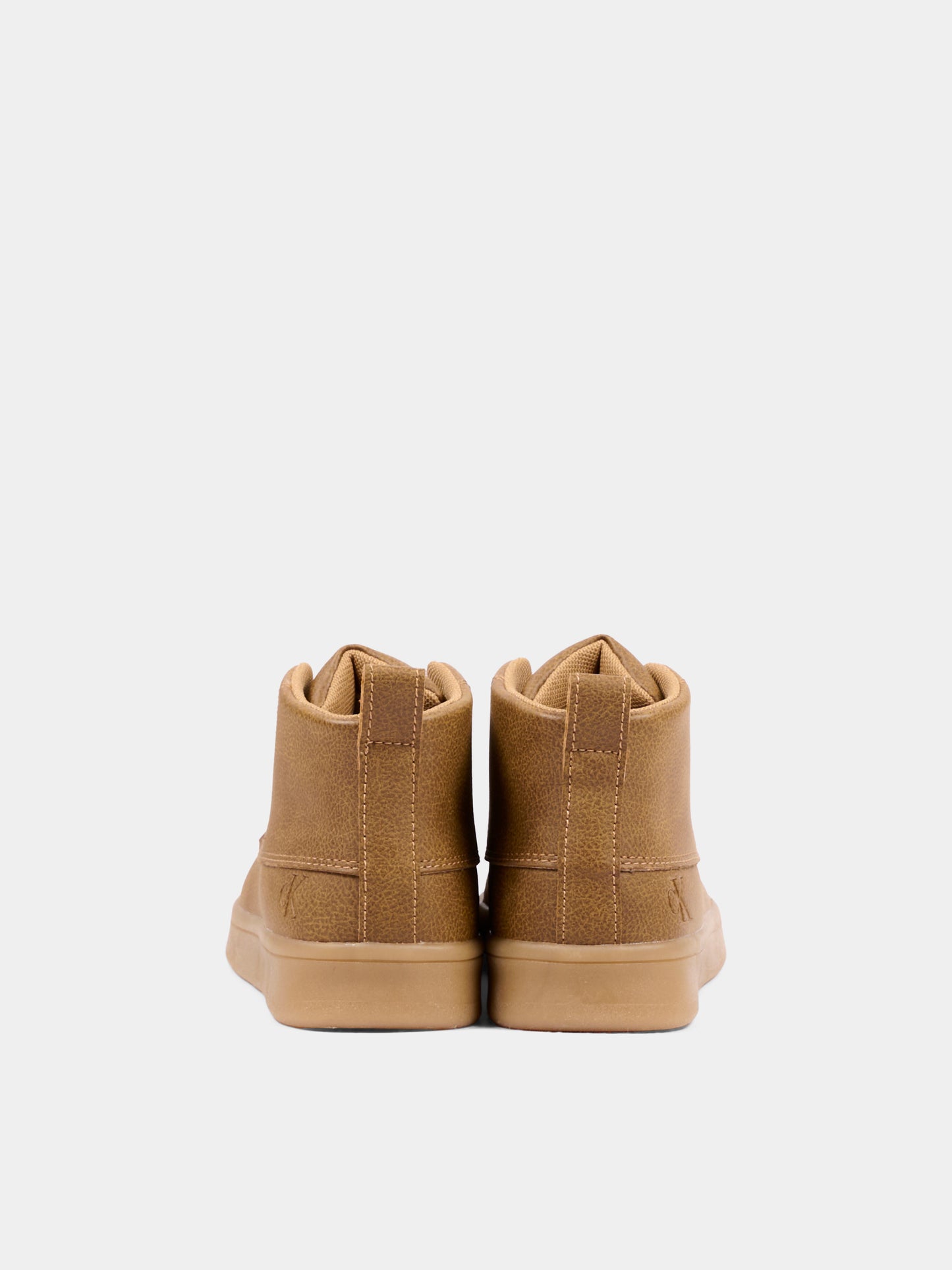 Sneakers alte marroni per bambino con logo,Calvin Klein Kids,V3X4 83458 0315582
