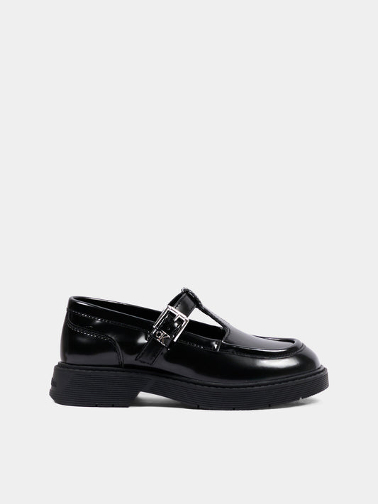 Occhi Di Bue nero per bambina con fibbia,Calvin Klein Kids,V3A4 83405 1458999