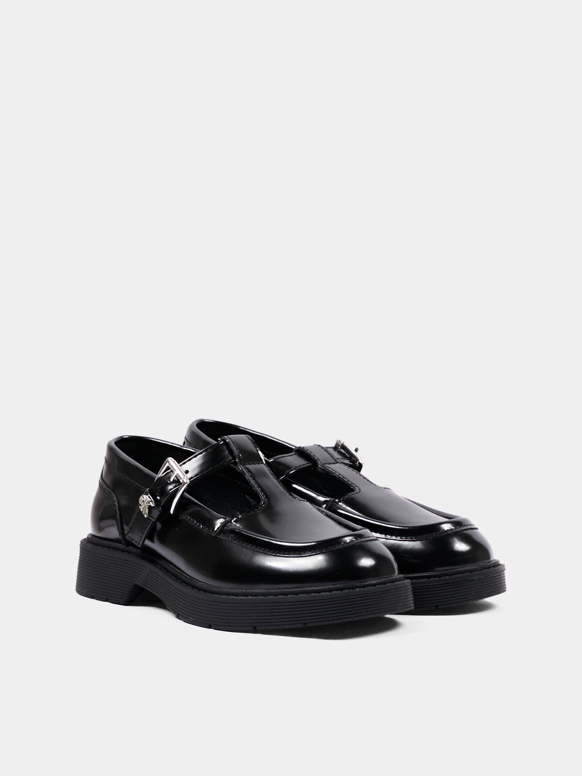 Occhi Di Bue nero per bambina con fibbia,Calvin Klein Kids,V3A4 83405 1458999