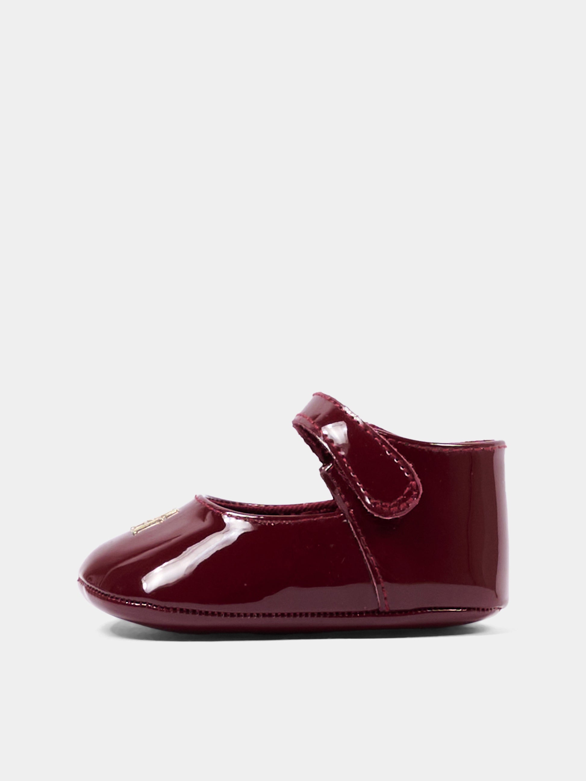 Ballerine bordeaux per neonata con logo,Tommy Hilfiger Junior,T0A3 35054 1847356