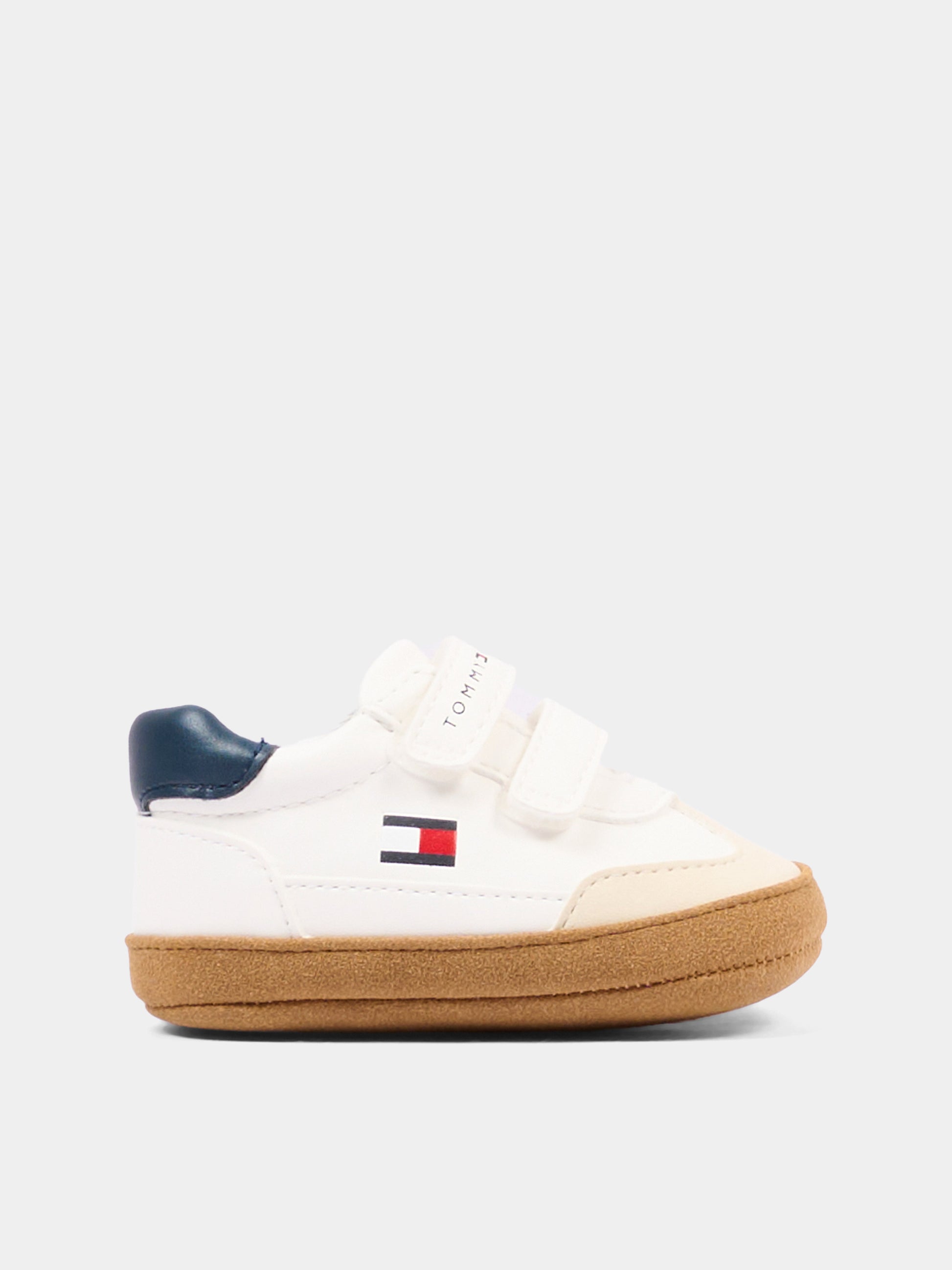 Sneakers beige per neonato con logo,Tommy Hilfiger Junior,T0B9 35210 1755B058