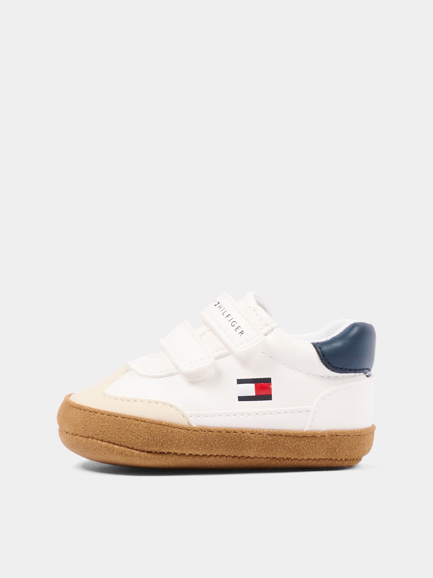 Sneakers beige per neonato con logo,Tommy Hilfiger Junior,T0B9 35210 1755B058