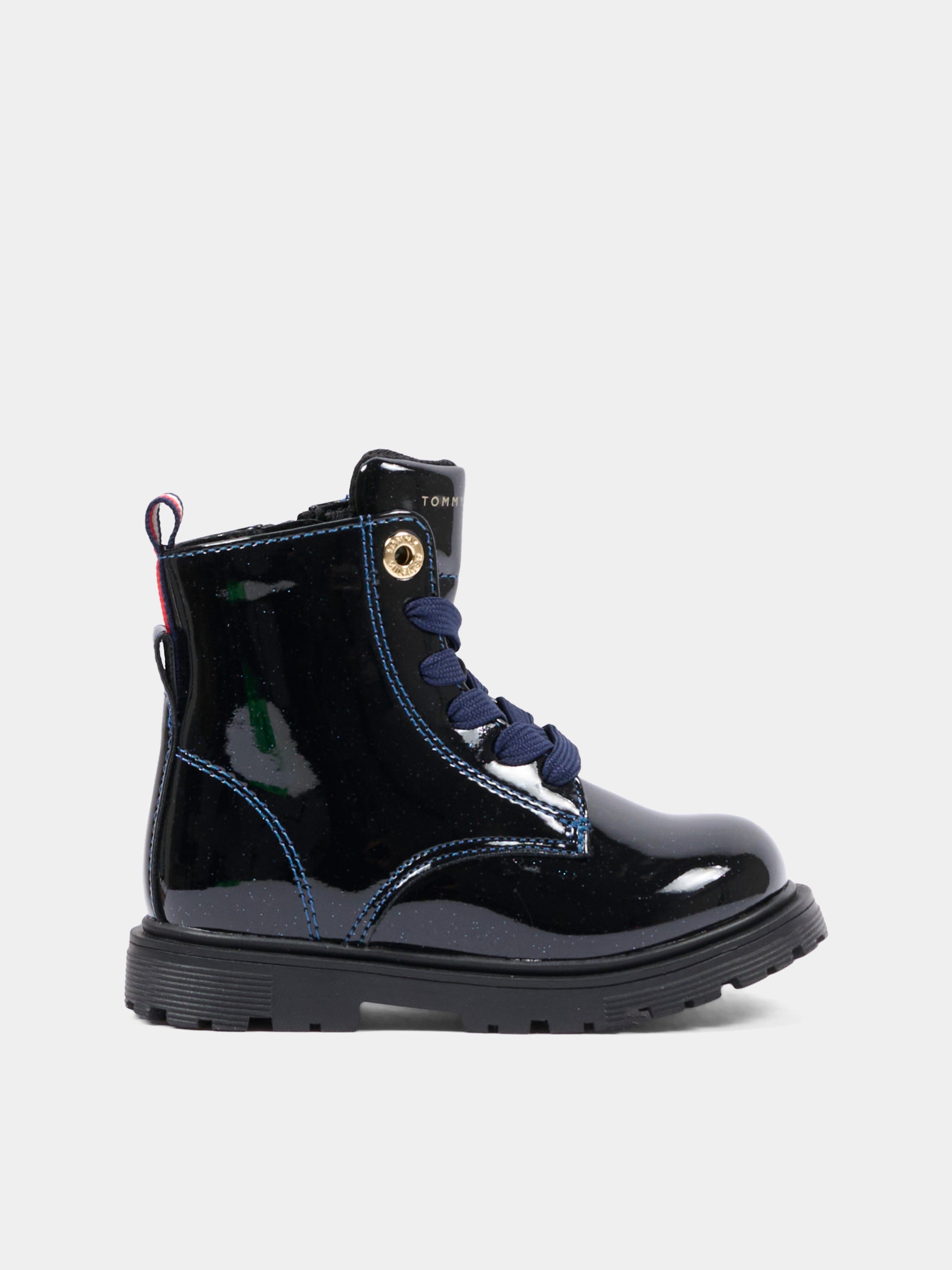 Anfibi blu per bambina con microglitter,Tommy Hilfiger Junior,T1A5 35153 1237800