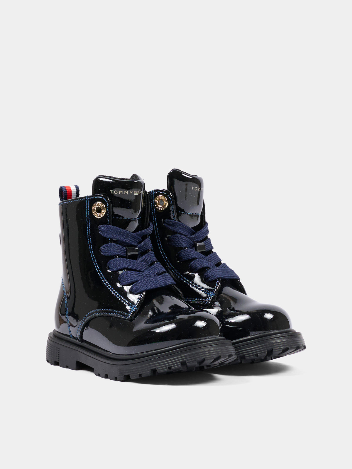 Anfibi blu per bambina con microglitter,Tommy Hilfiger Junior,T1A5 35153 1237800