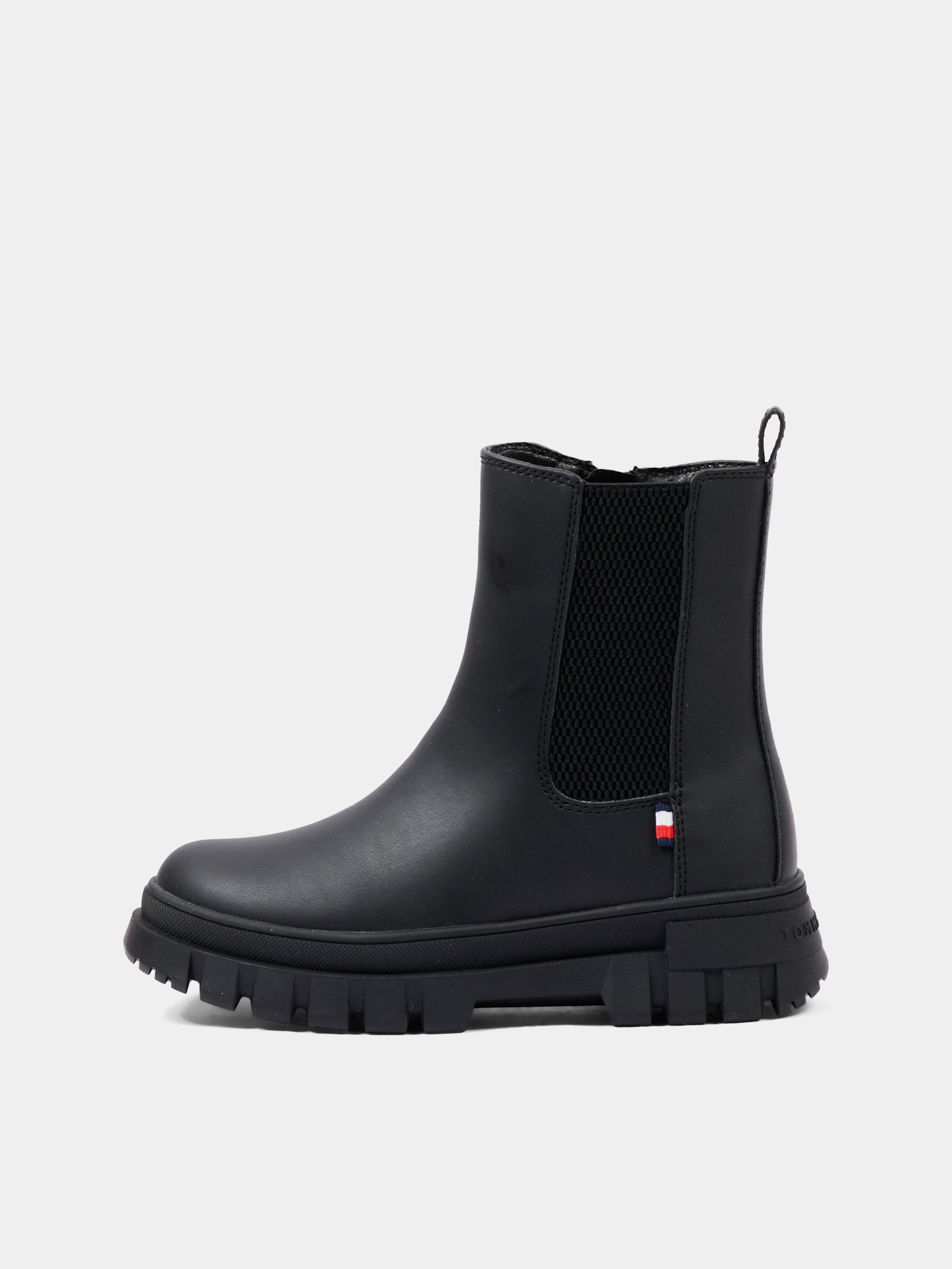 Stivaletti neri per bambino con logo,Tommy Hilfiger Junior,T3X5 35295 1355999