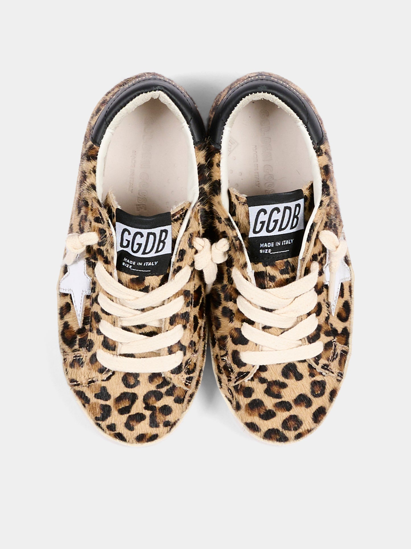 Sneakers marroni Super-Star classic with list per bambina maculate,Golden Goose,GJF00101 F008025 55731