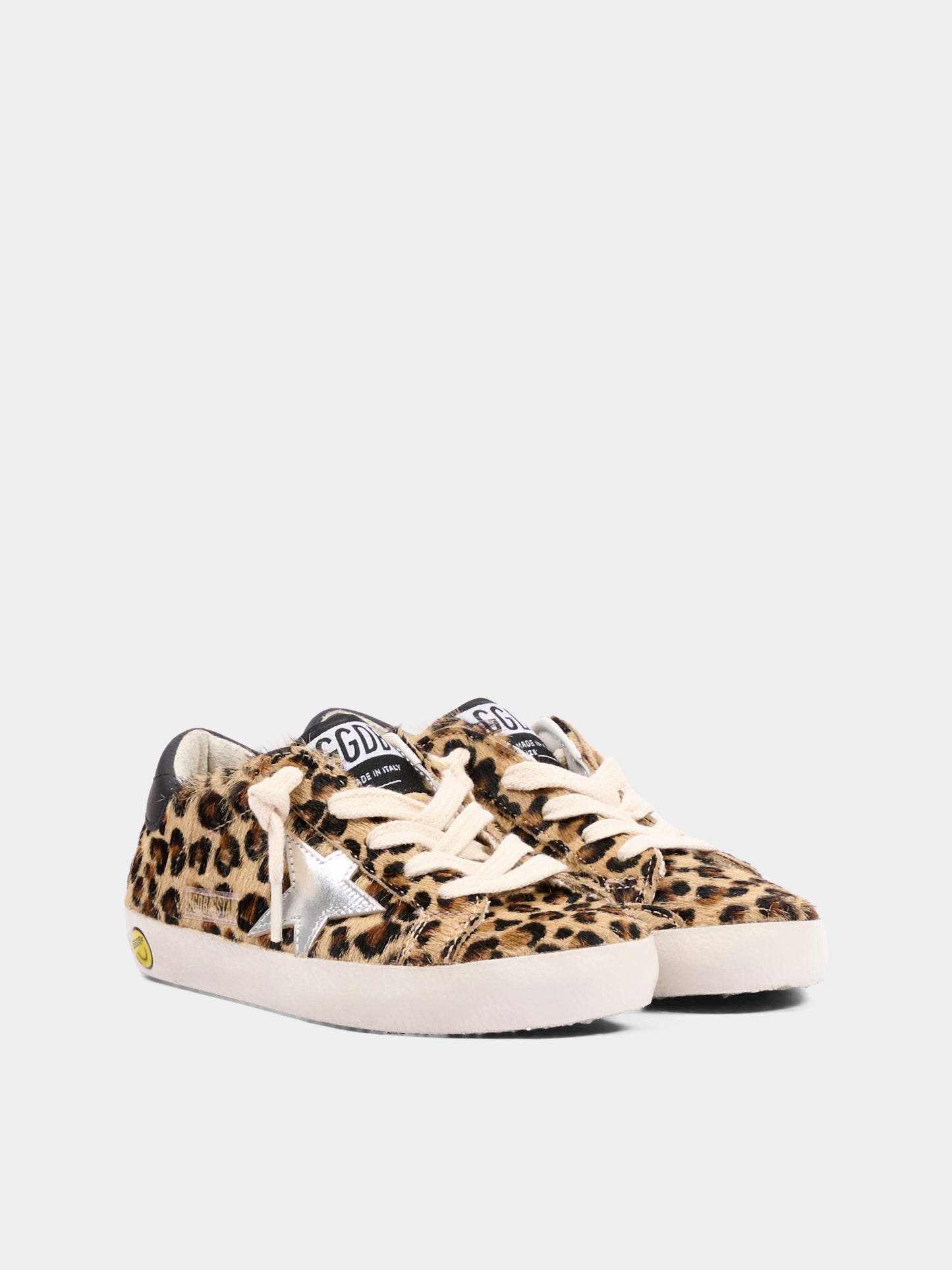 Sneakers marroni Super-Star classic with list per bambina maculate,Golden Goose,GJF00101 F008025 55731