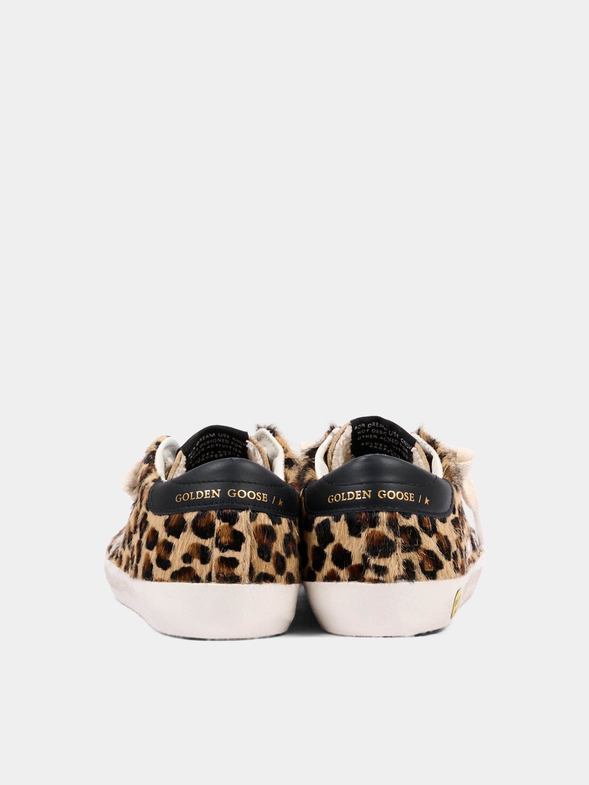 Sneakers marroni Super-Star classic with list per bambina maculate,Golden Goose,GJF00101 F008025 55731