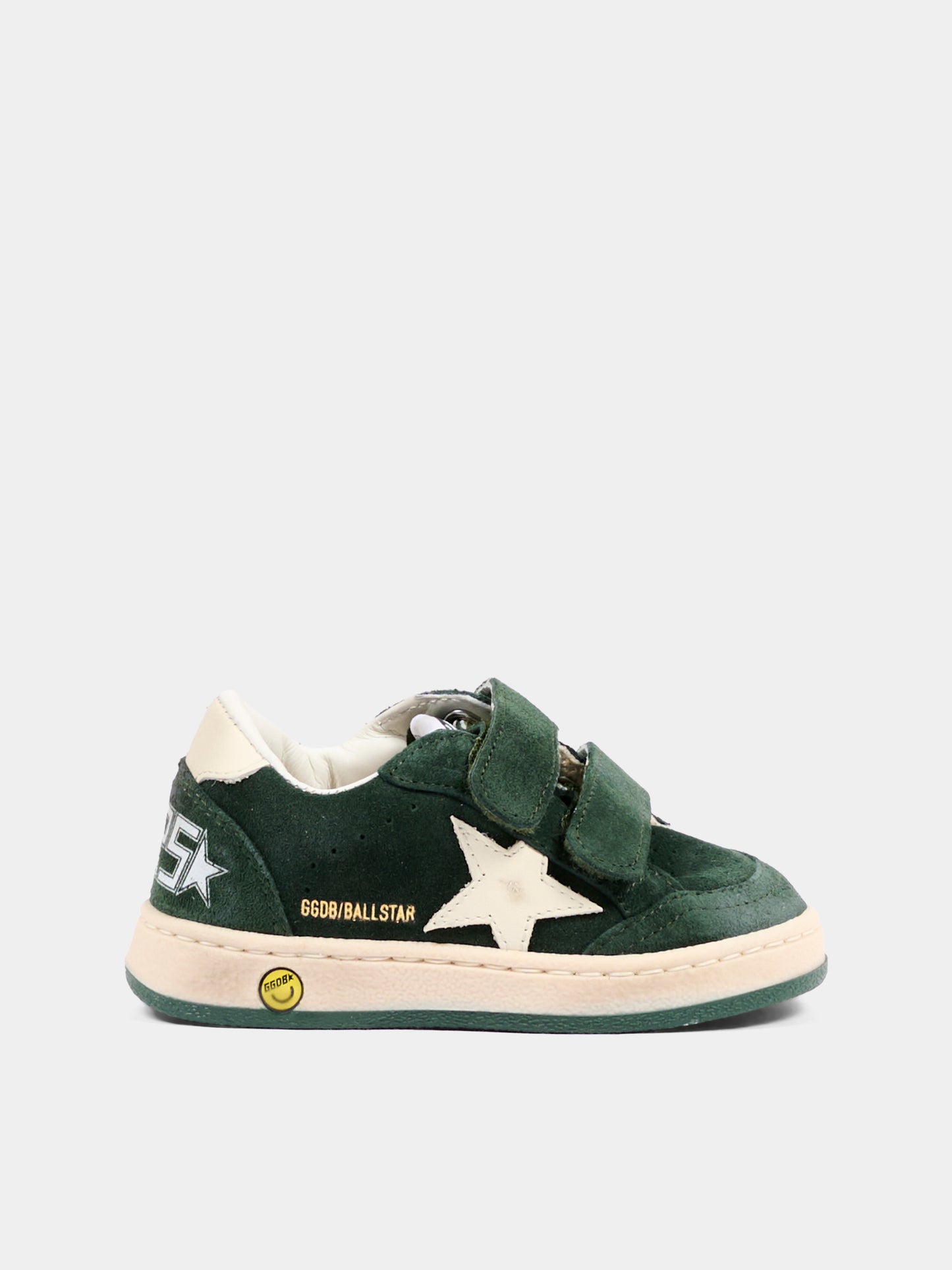 Sneakers verdi Ball Star Strap per bambino,Golden Goose,GJF00501 F008055 35924