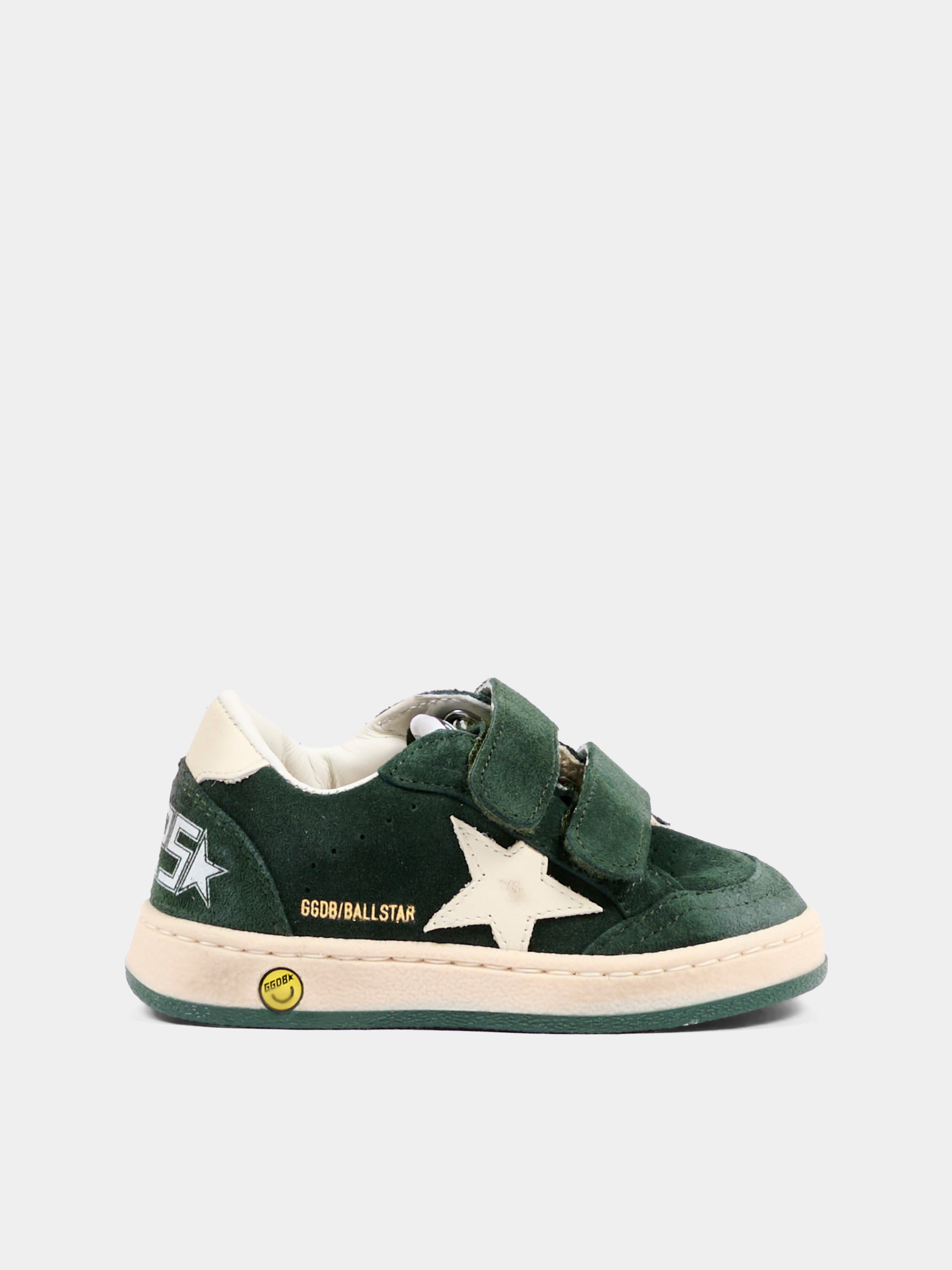 Sneakers verdi Ball Star Strap per bambino,Golden Goose,GJF00501 F008055 35924