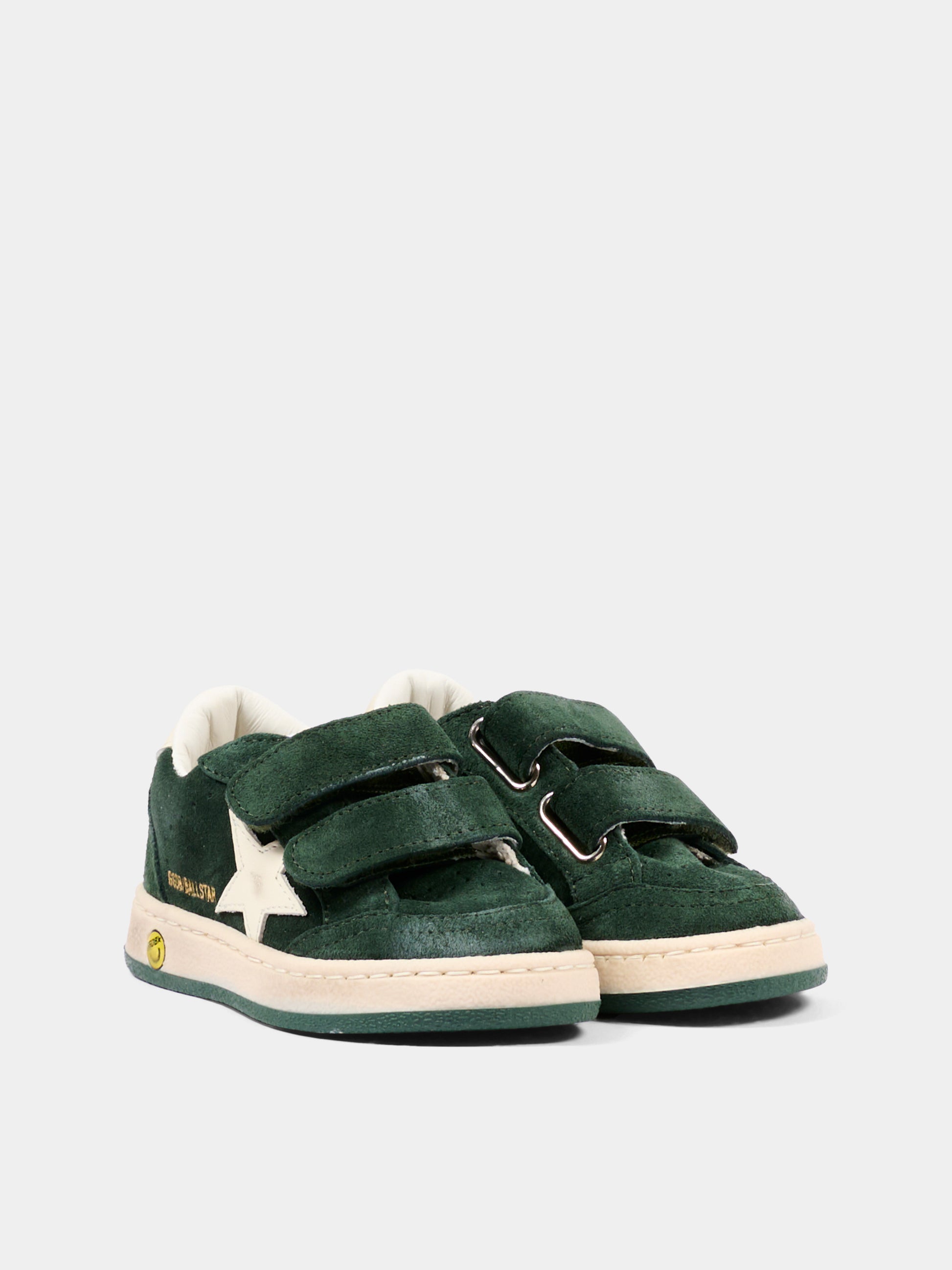 Sneakers verdi Ball Star Strap per bambino,Golden Goose,GJF00501 F008055 35924
