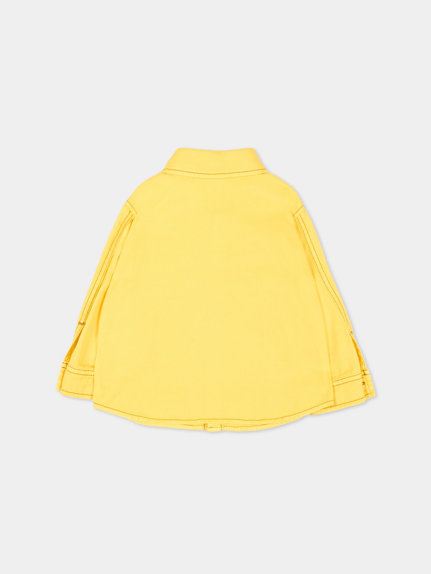 Giubbotto di jeans giallo per neonati,Versace,1025061 1A18202 1D170