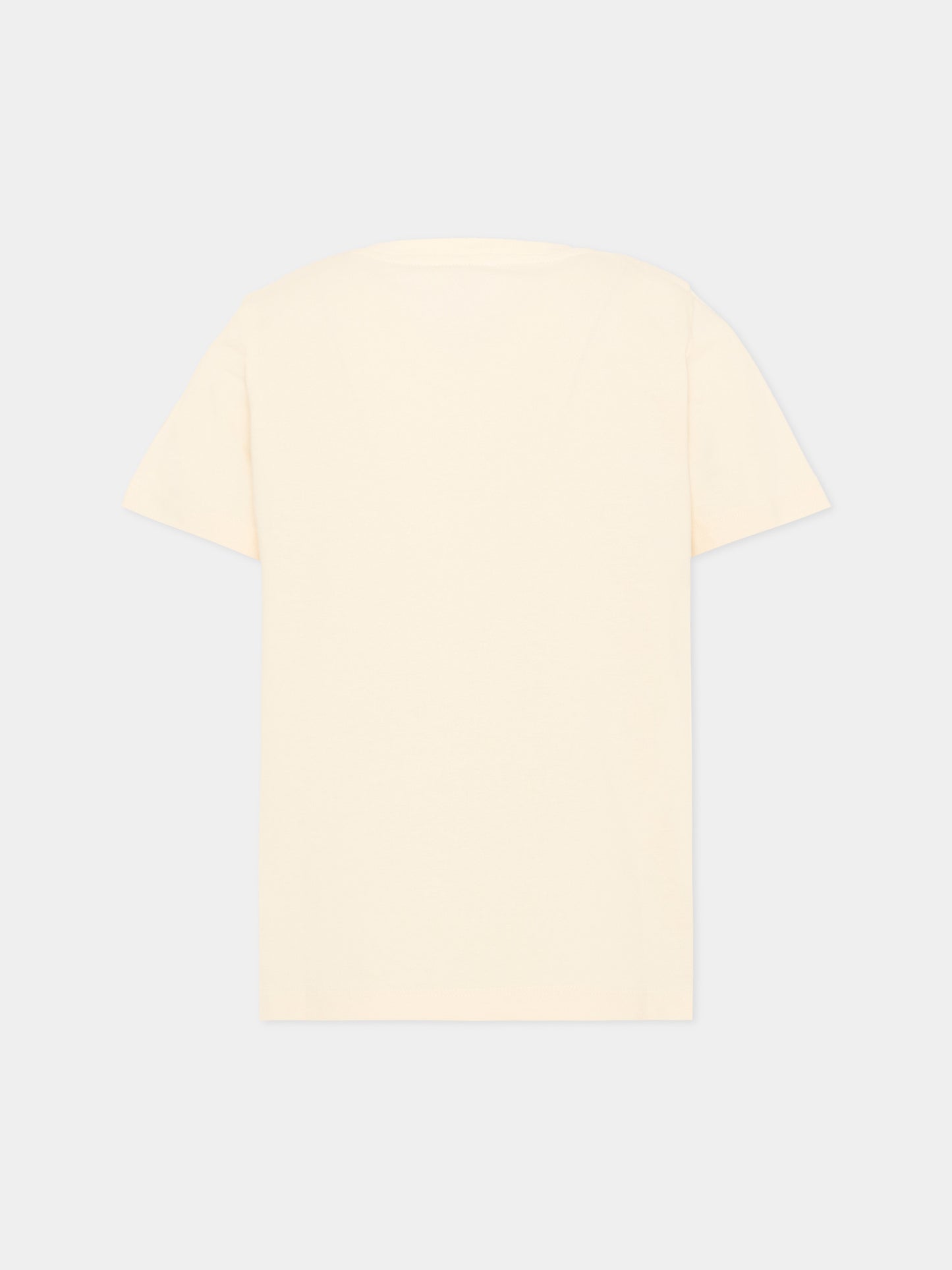 T-Shirt avorio per bambini con logo,Versace,1024946 1A18123 2YE00