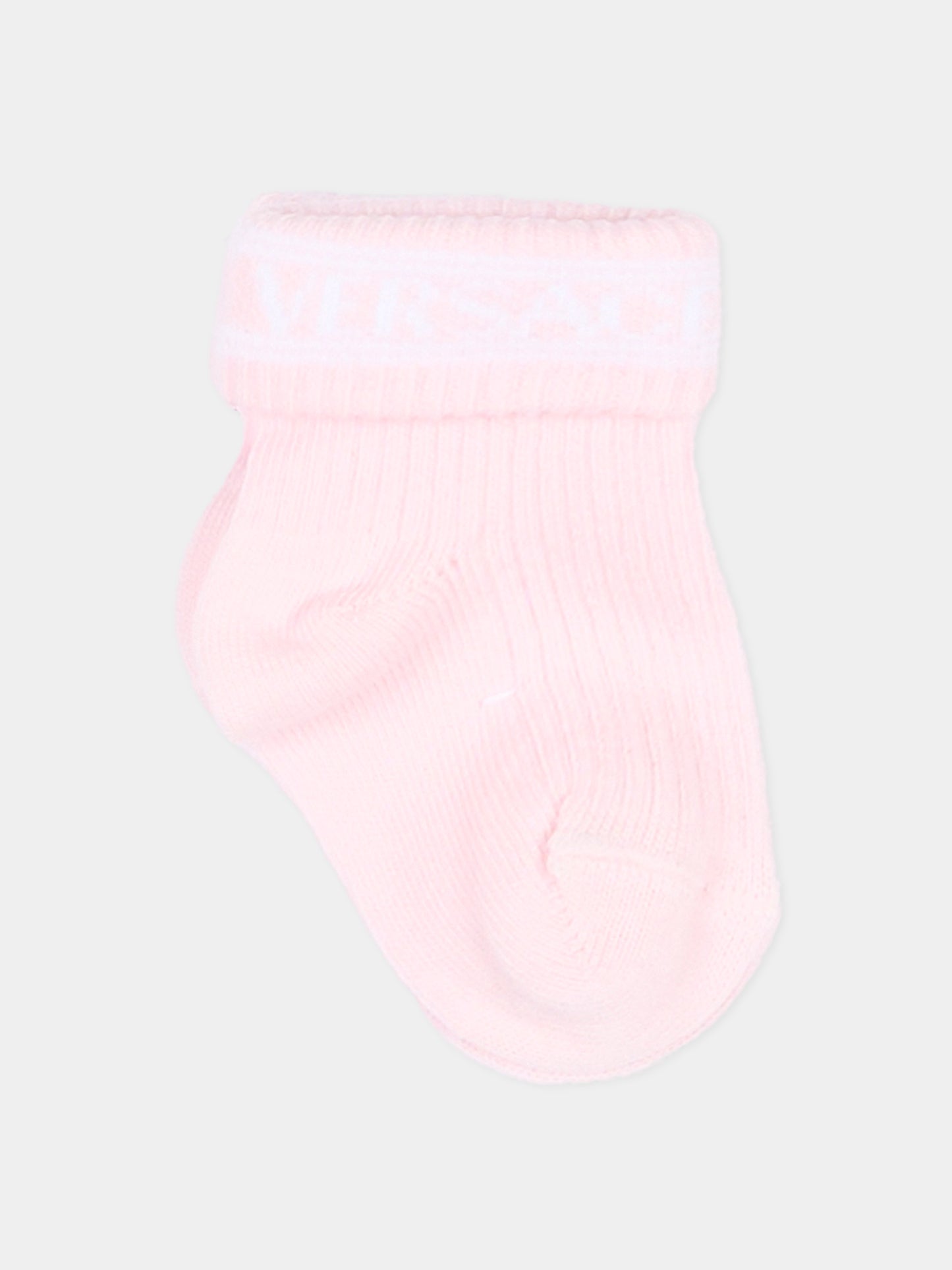Calzini multicolor per neonata con logo,Versace,1022527 1A18061 6WN50