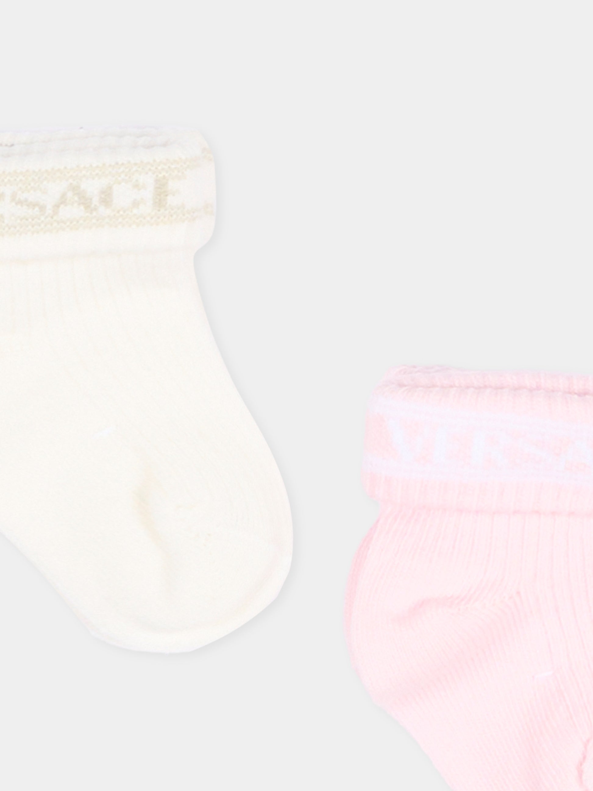 Calzini multicolor per neonata con logo,Versace,1022527 1A18061 6WN50
