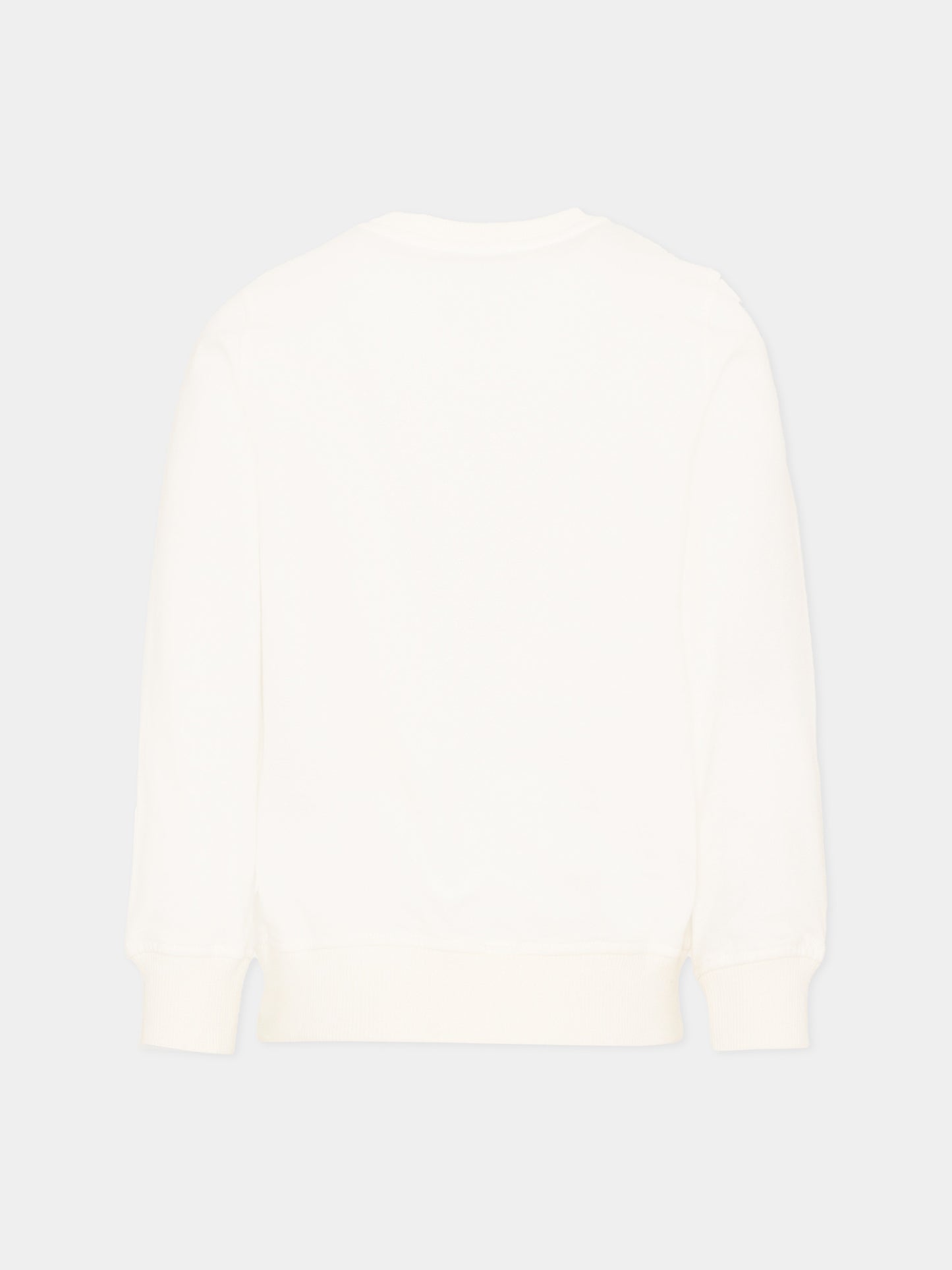 Felpa avorio per bambini con teddy bear,Moschino Kids,HRF08V LCA40 10063