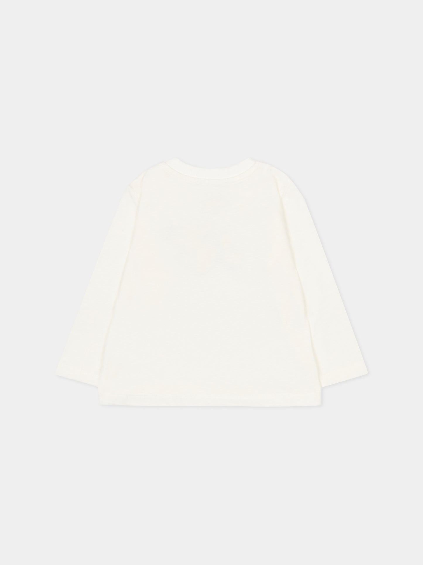 T-shirt avorio per neonati con Teddy Bear e cervo,Moschino Kids,MYO00R LAA10 10063