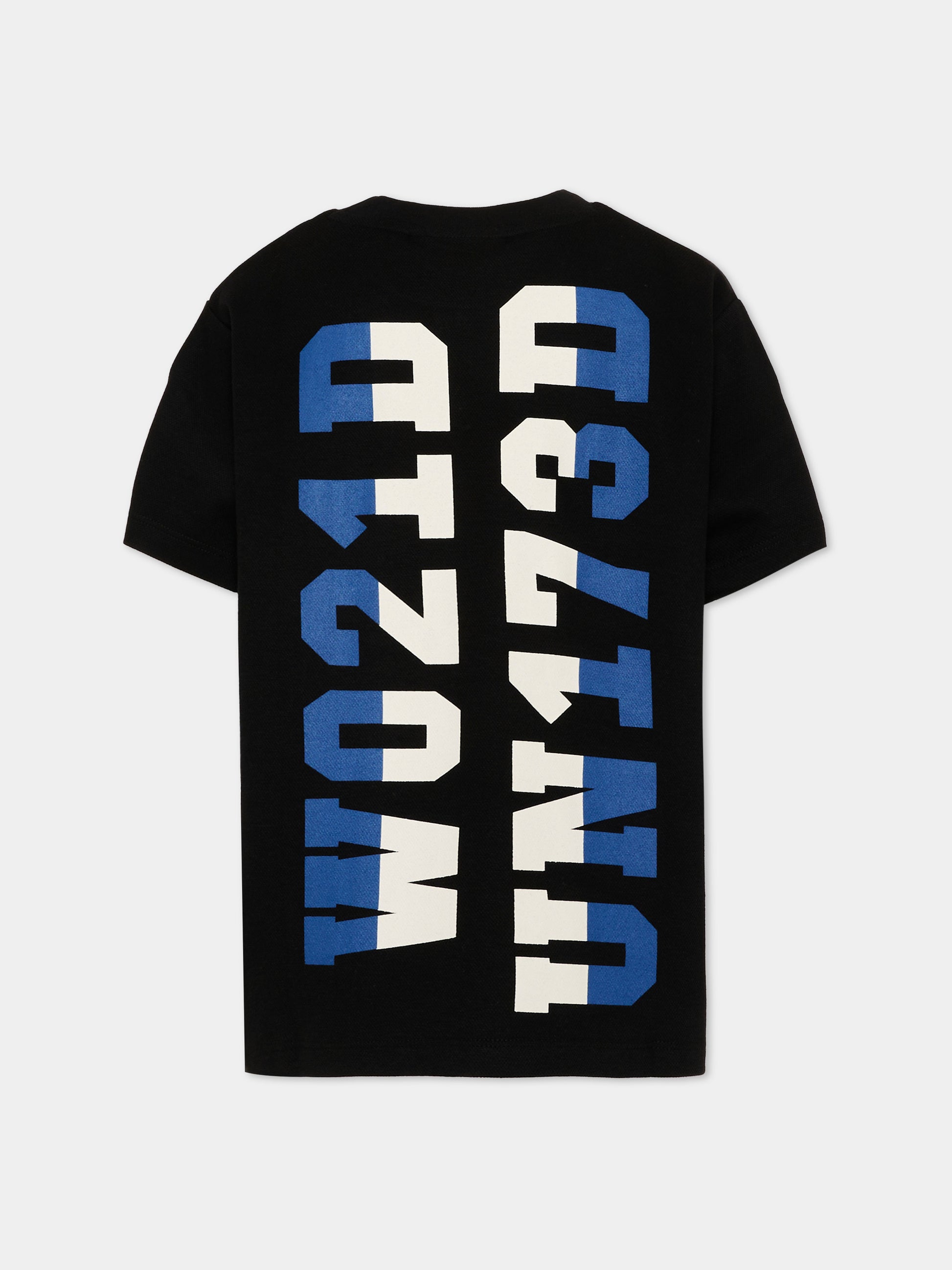 T-shirt nera per bambino,Molo,1W26A206 6257