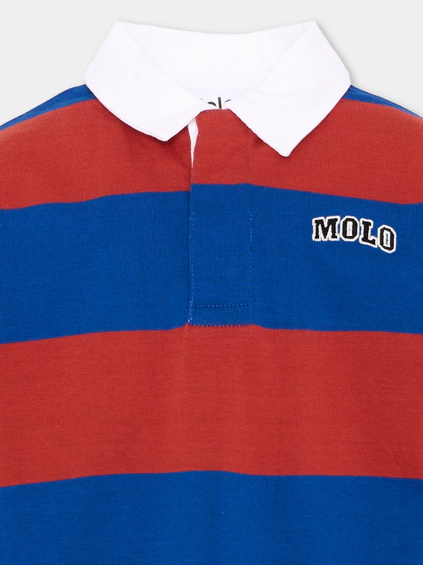 Polo multicolor per bambino a righe con logo,Molo,1W26A401 5905
