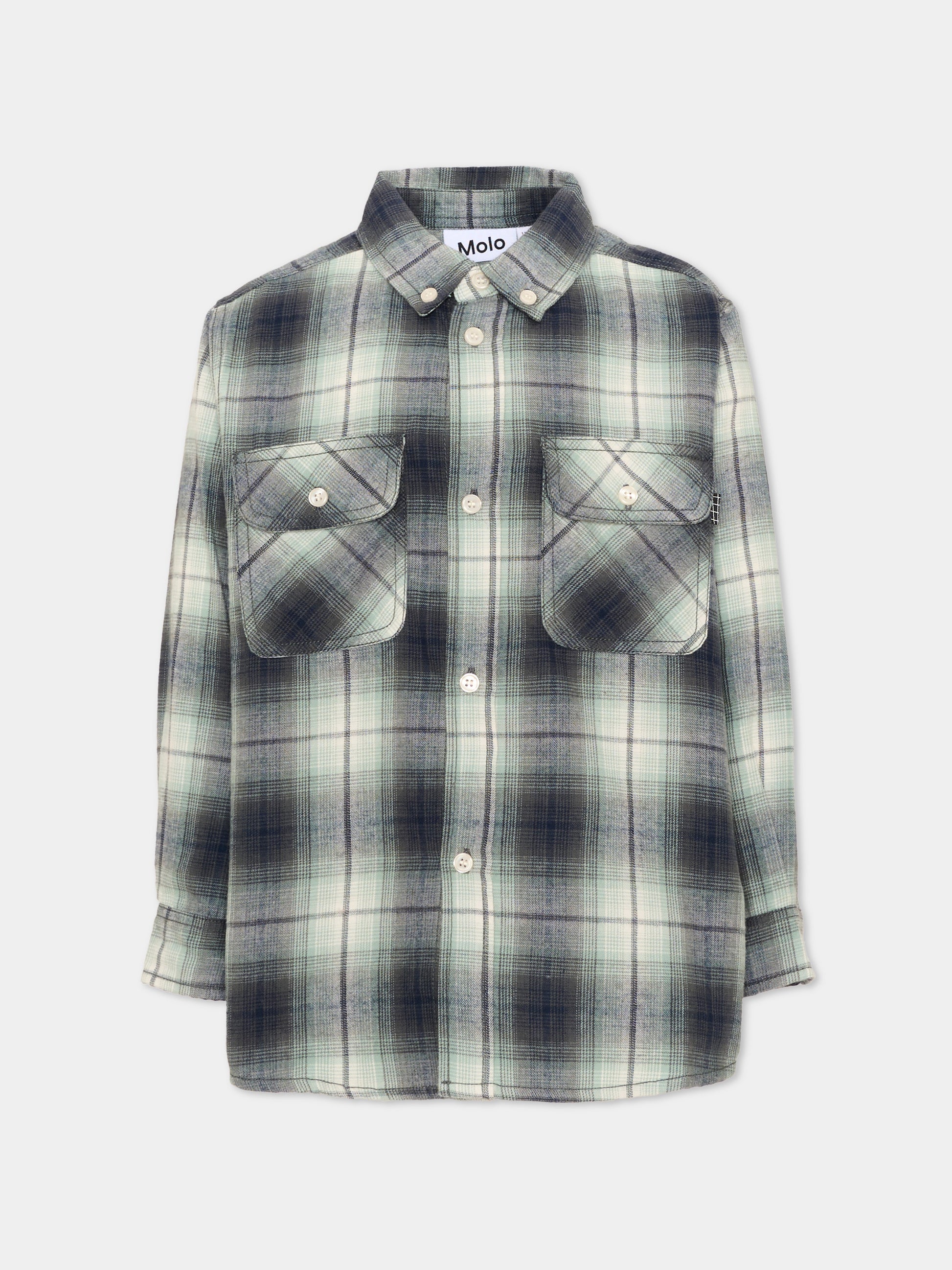 Camicia blu Rozzy per bambino tartan,Molo,1W26C201 5901