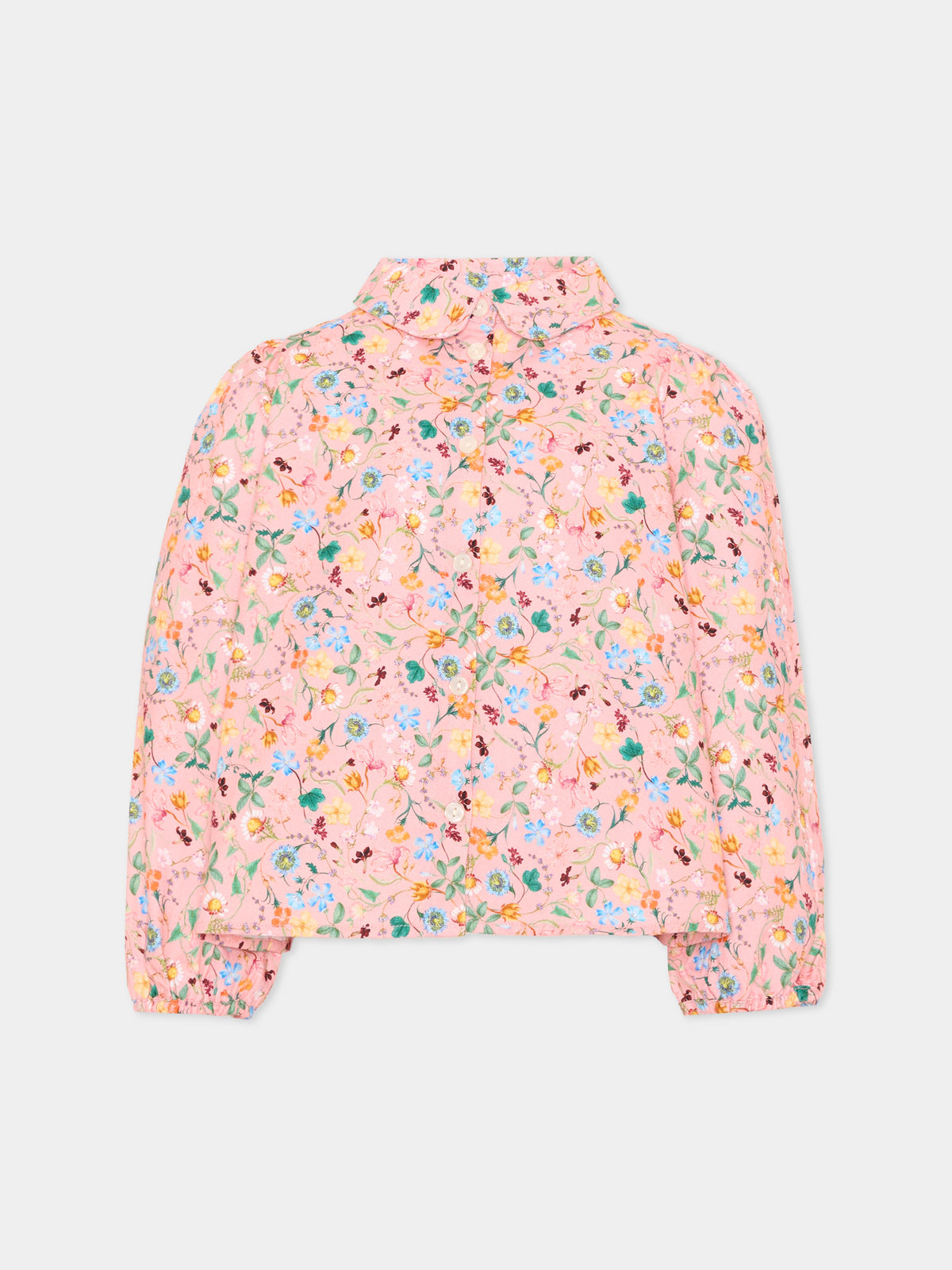 Camicia a manica lunga rosa Rine per bambina floreale,Molo,2W26C202 9795