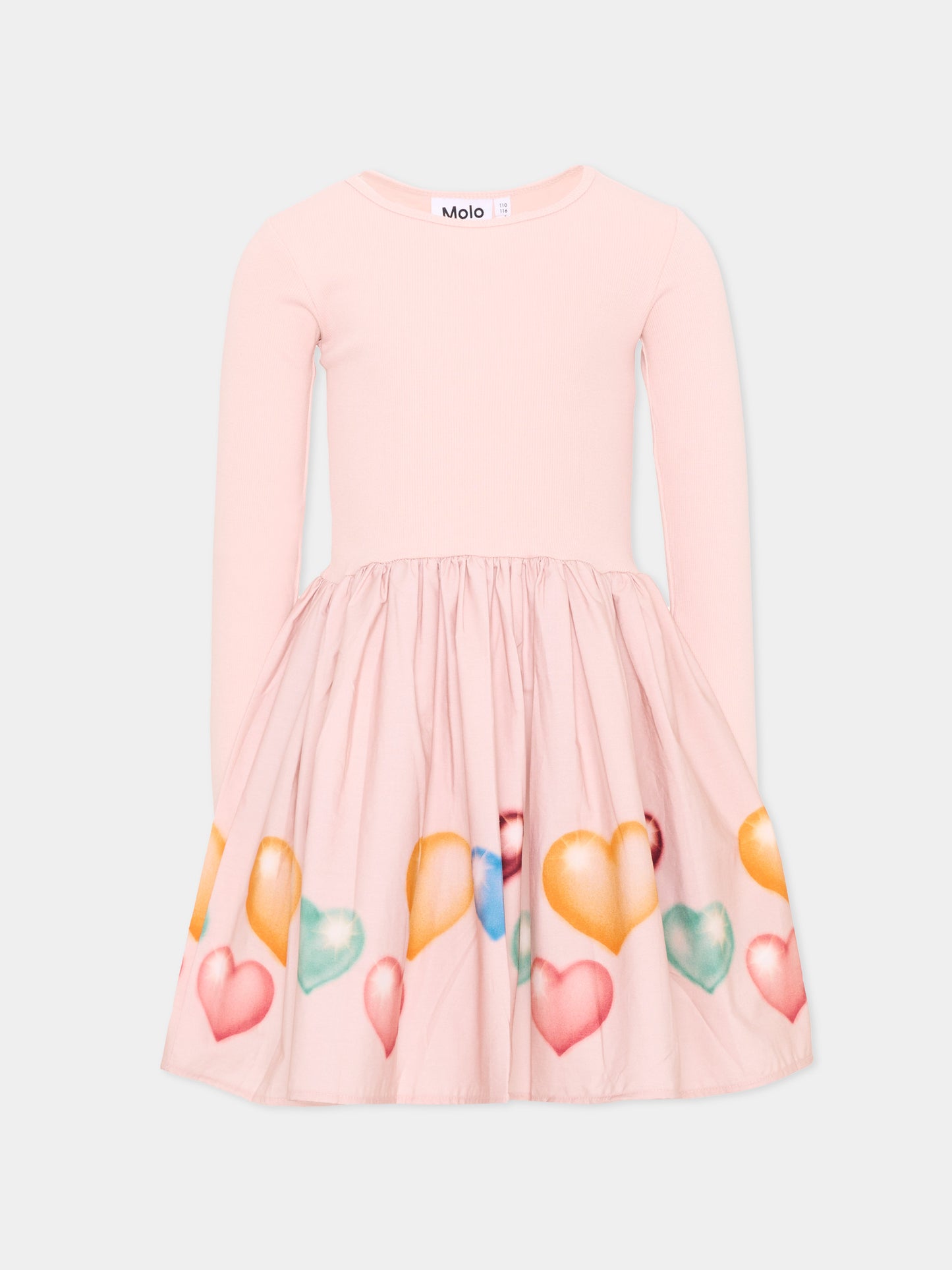 Vestito rosa Casie per bambina cuori,Molo,2W26E203 5745