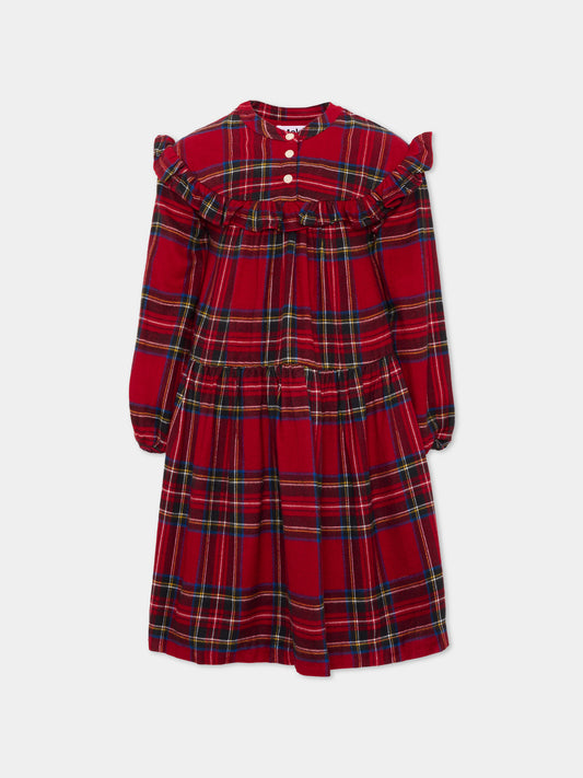 Vestito a manica lunga rosso Cibbe per bambina,Molo,2W26E228 5778