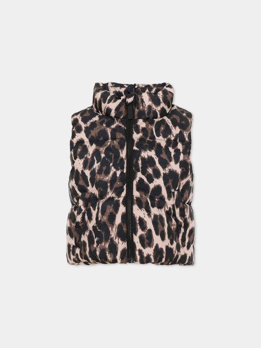 Gilet Hester marrone per bambina animalier,Molo,5W26M203 9783