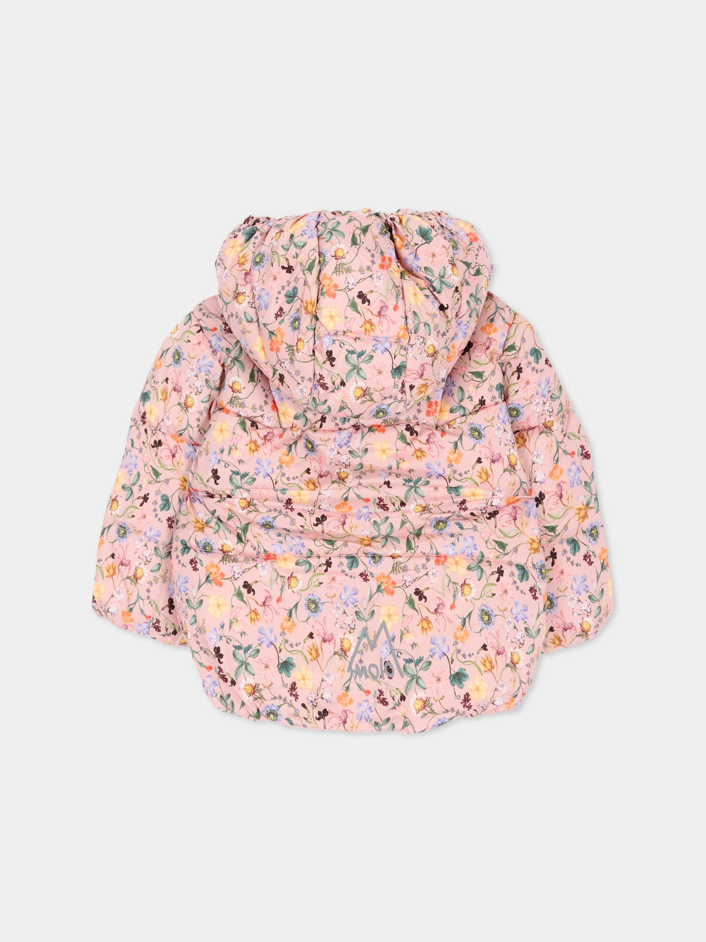 Piumino rosa Harpo per neonata floreale,Molo,5W26M328 9796