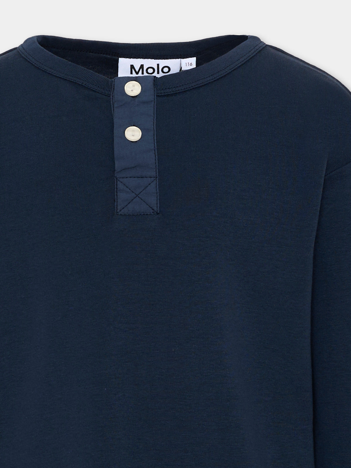 T-shirt a manica lunga blu Riff per bambini,Molo,6W26A405 2257