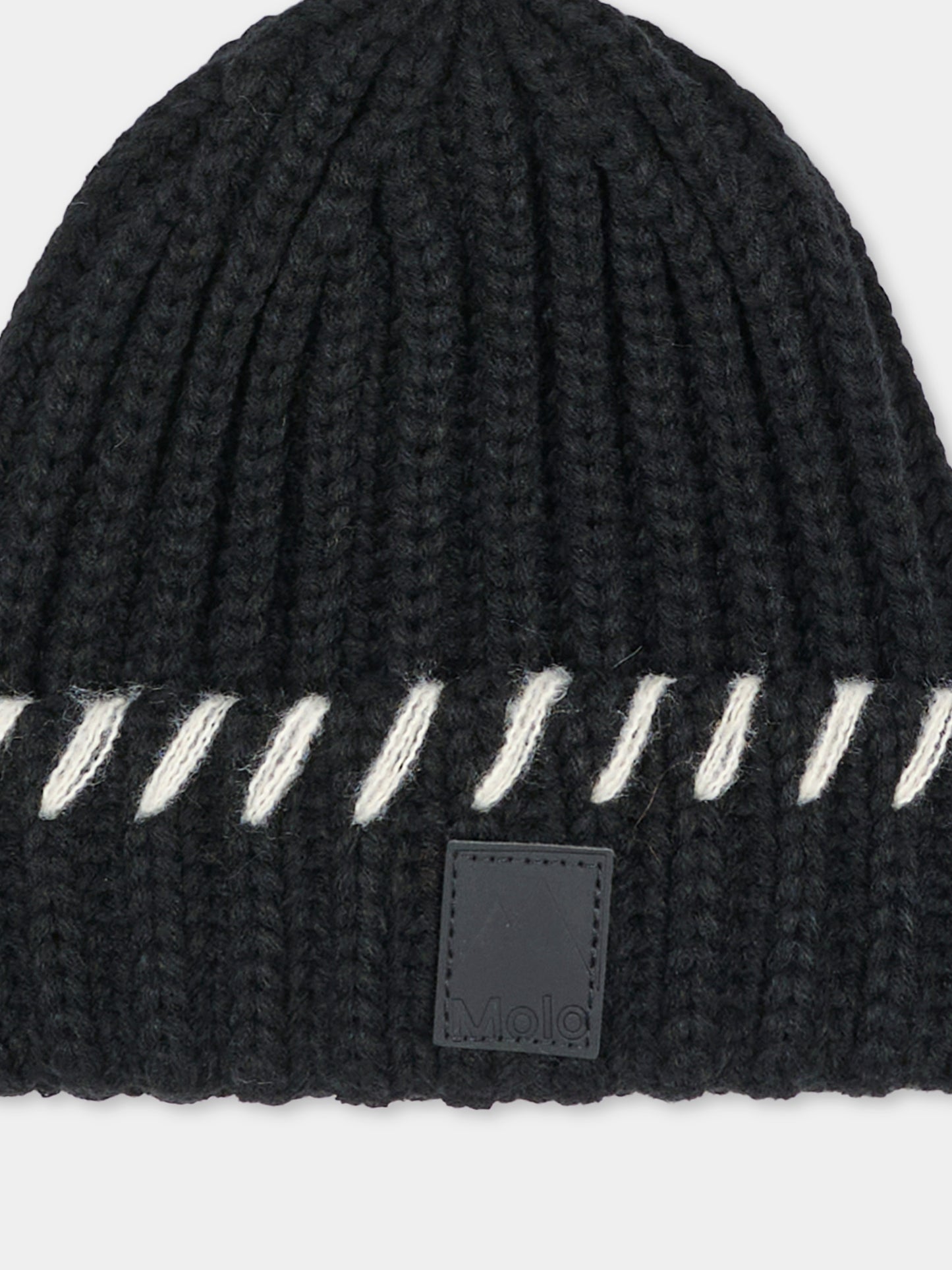 Berretto in maglia nero karina per bambini,Molo,7W26S311 0099