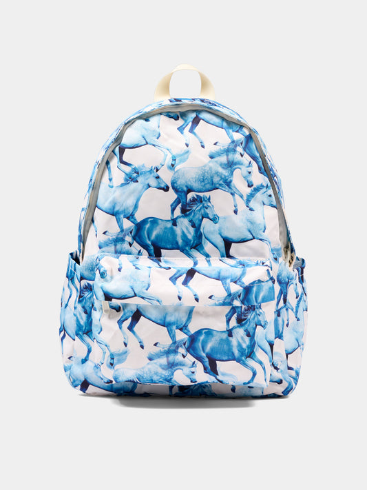 Zaino avorio con cavalli per bambina,Molo,7W26V203 5740